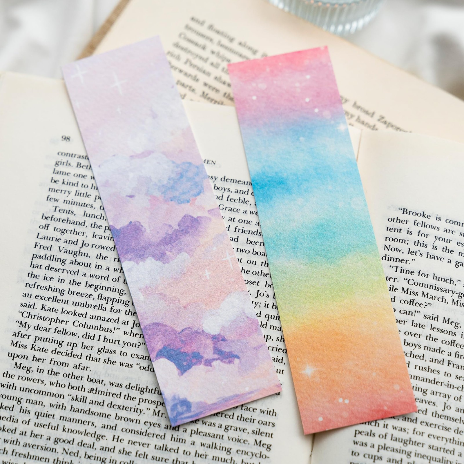 30 PCS Watercolor Paper Blank Bookmarks 1.9″ x 7.8″, White 7.8 IN, white