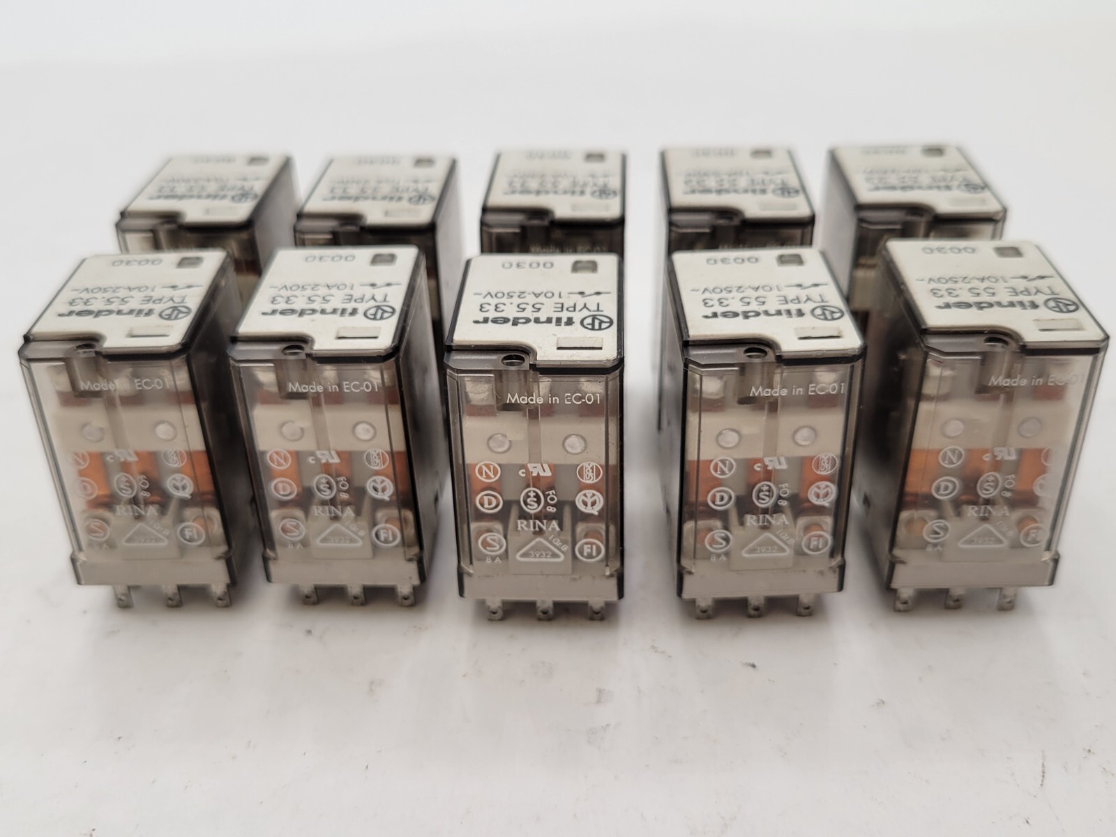 10Pc Finder 55.33 General Purpose Relay Plug-in Mount 10A 250VAC 3PDT Coil 24V