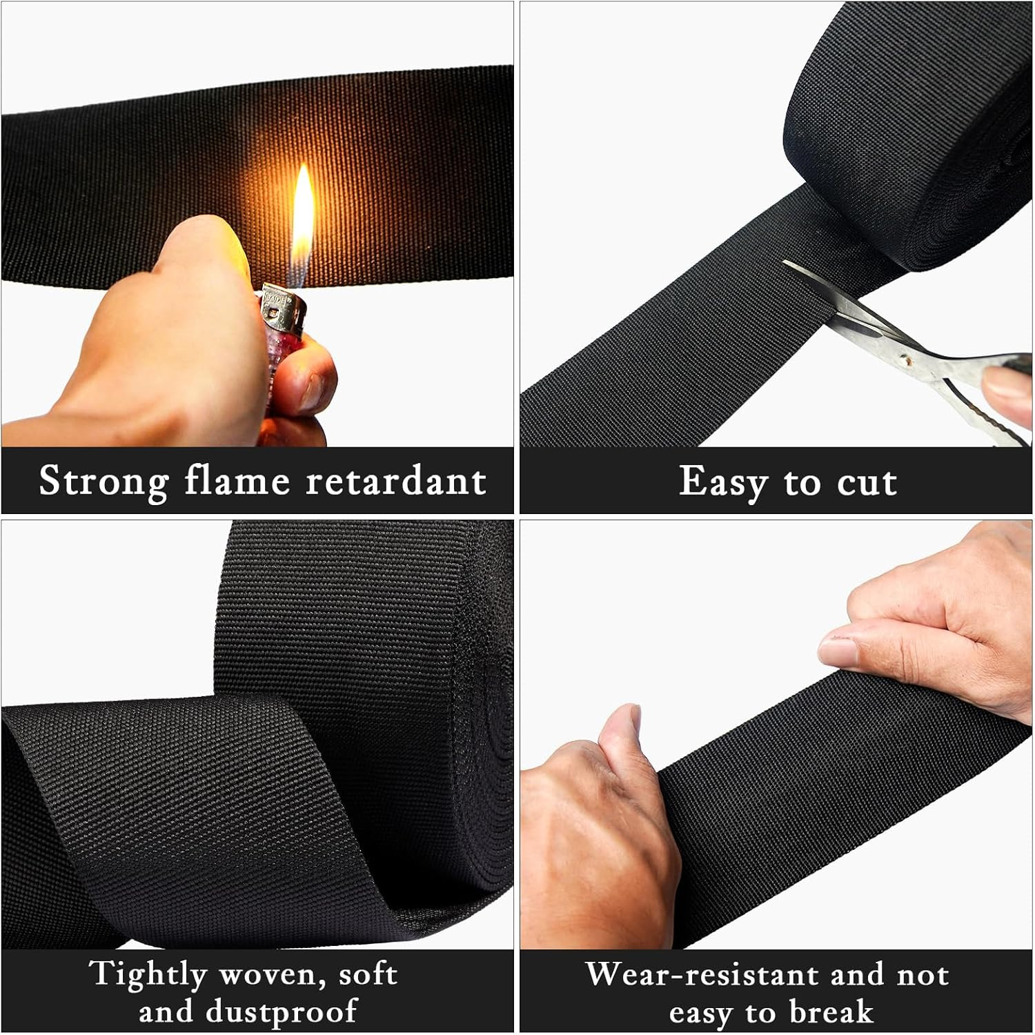 27 FT Nylon Protective Hose Sleeve 2″ ID Cable Sleeve Torch Hydraulic Hose Prote