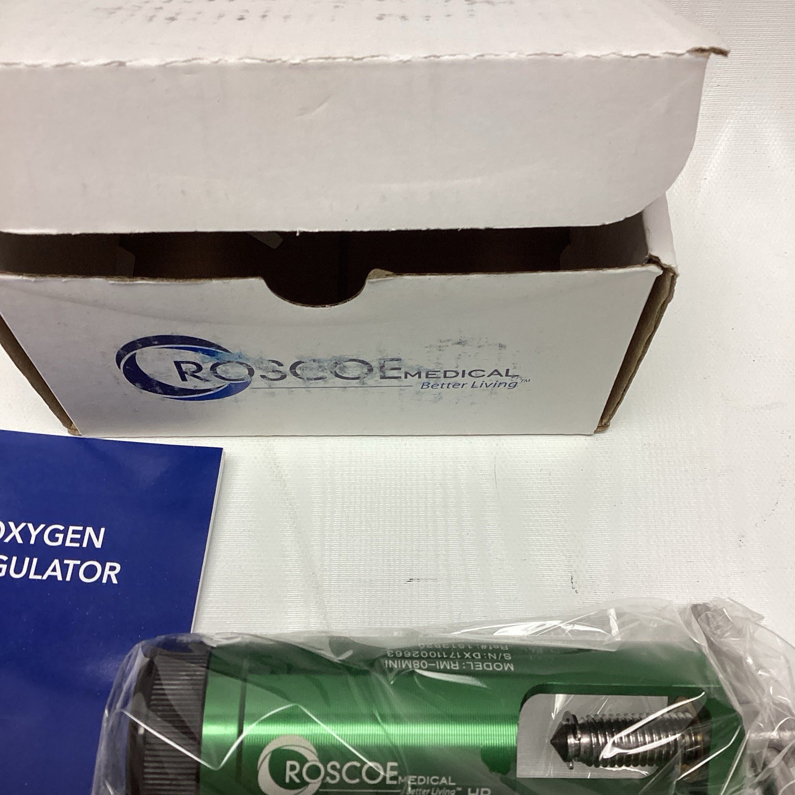 Roscoe Medical RMI-08MINI Oxygen Tank Regulator 0-8 LPM CGA-870 New in Box