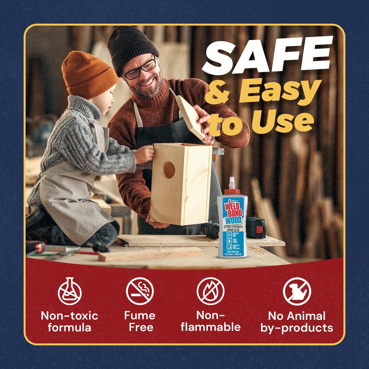 Extra Strength Wood Glue for Woodworking, Furniture Repair & DIY Projects – N…