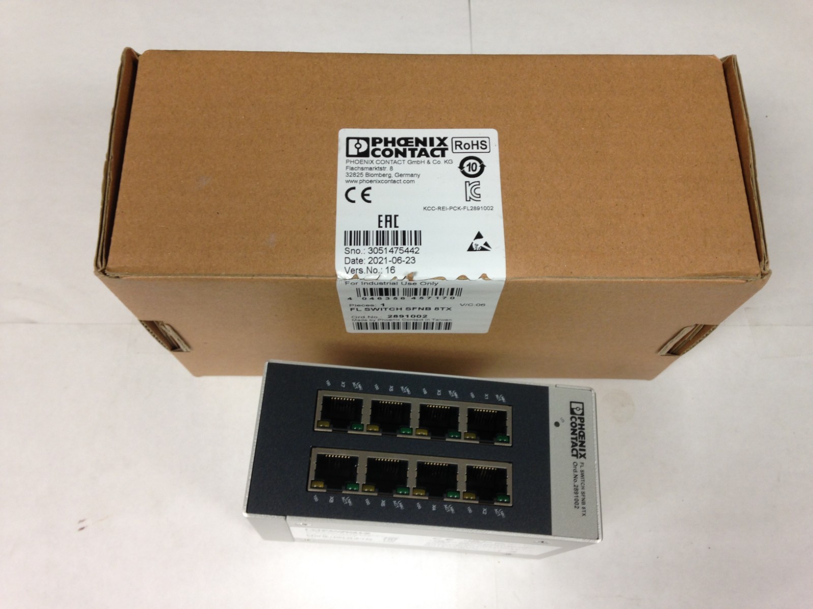 Phoenix Contact FL SWITCH SFNB 8TX Unmanaged 8 Port Switch 27 TESTED WORKS