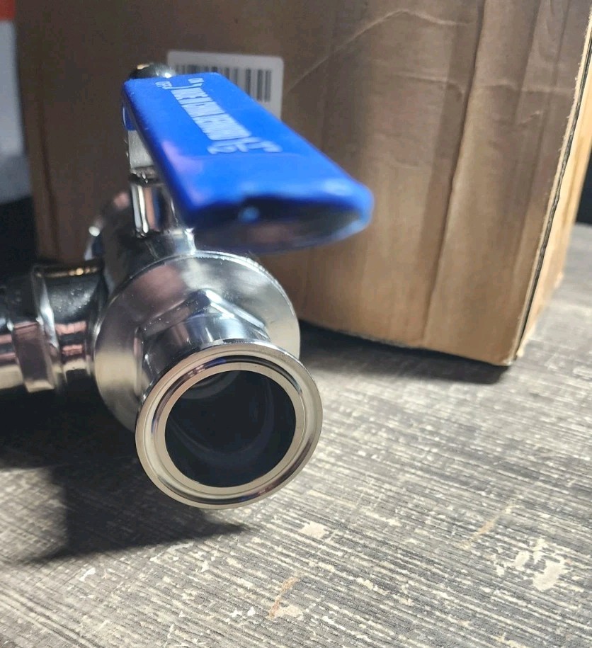 1.5″ Tri Clamp Sanitary Ball Valve, 3-Way Ball Valve T-Port Stainless Steel 304