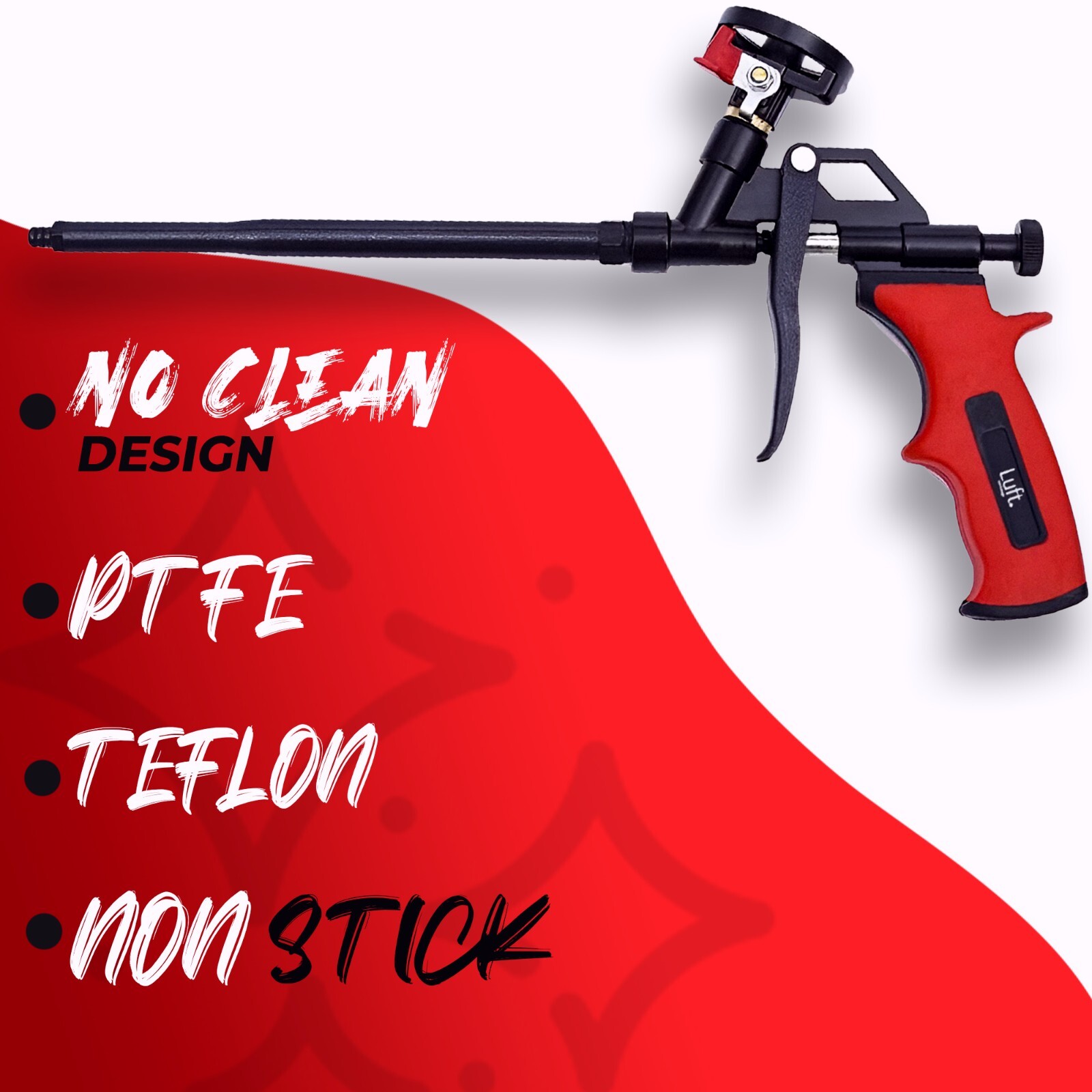Luft Professional Expanding Spray Foam Gun (1 Gun + 9 Tips and Tools)