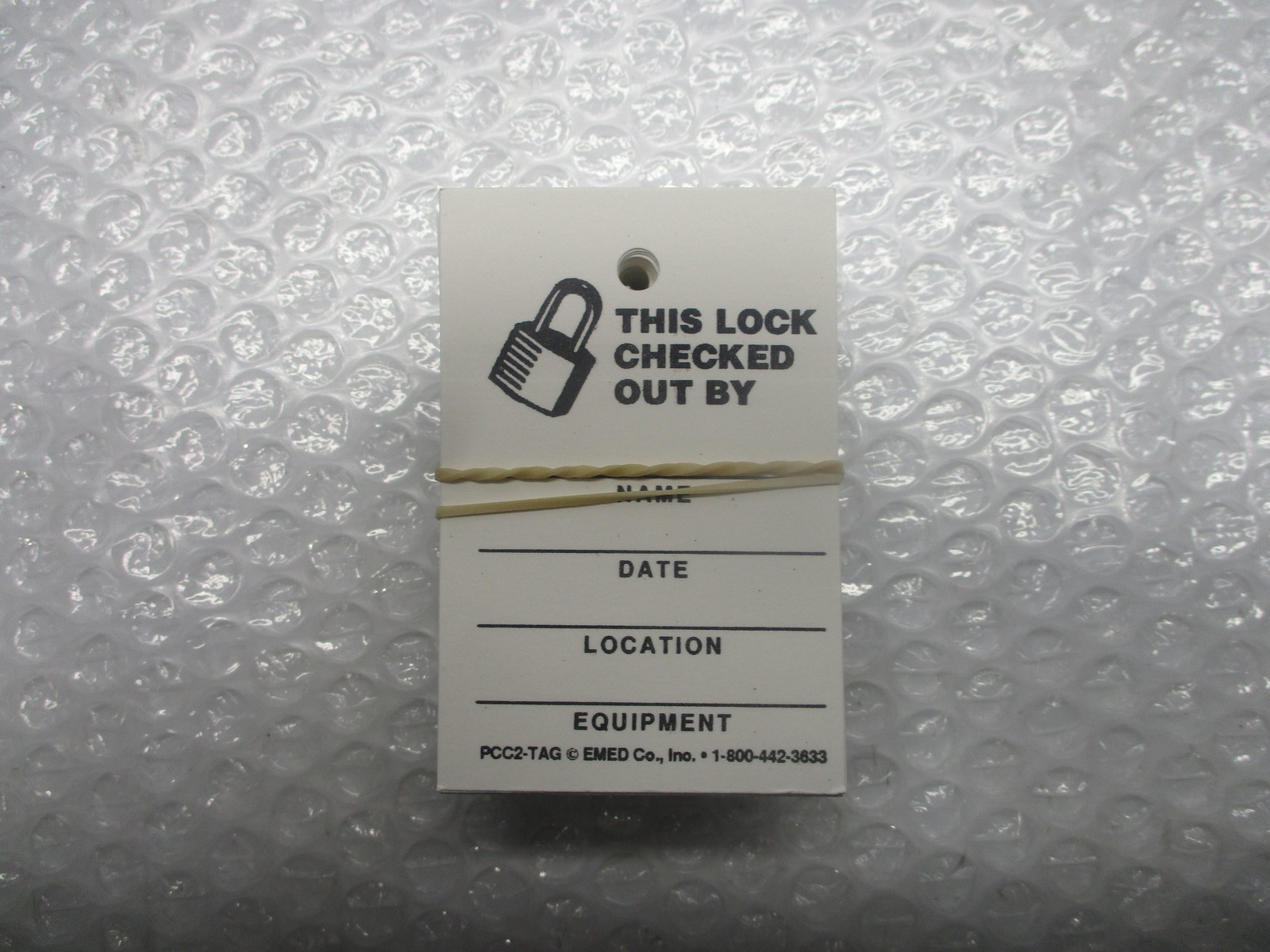 EMED CO 0F0452 Y694198 PADLOCK CHECKOUT TAGS LOT OF 100 NSNP