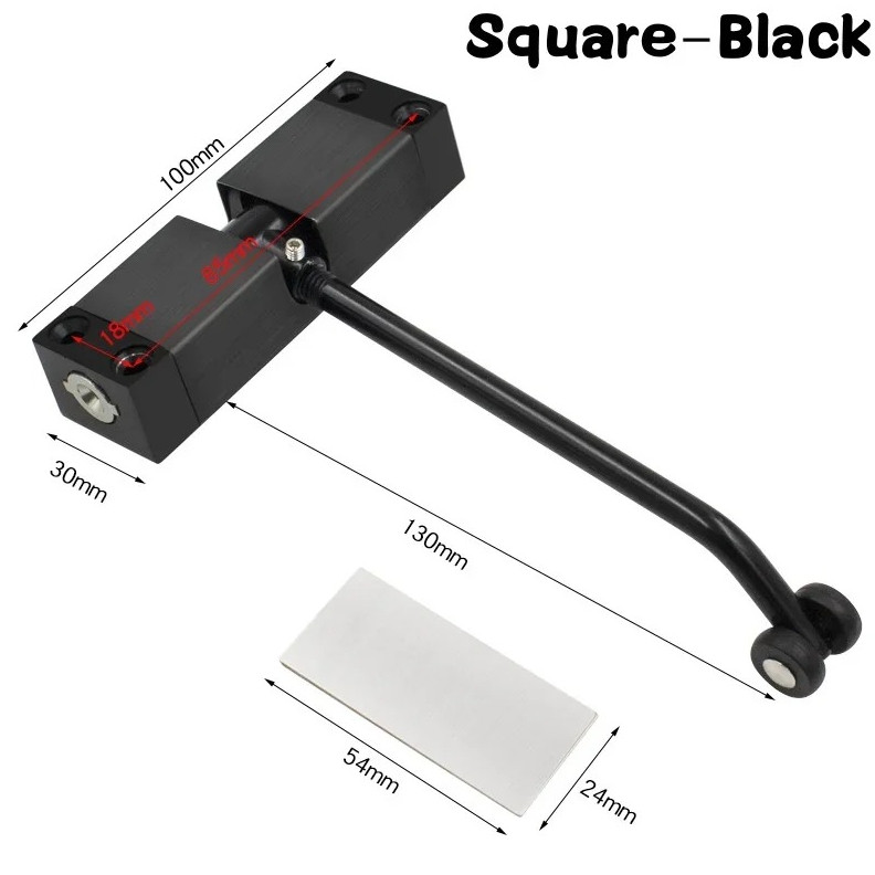 1pc 30kg Adjustable Tension Automatic Door Closer Spring Hardware Set White