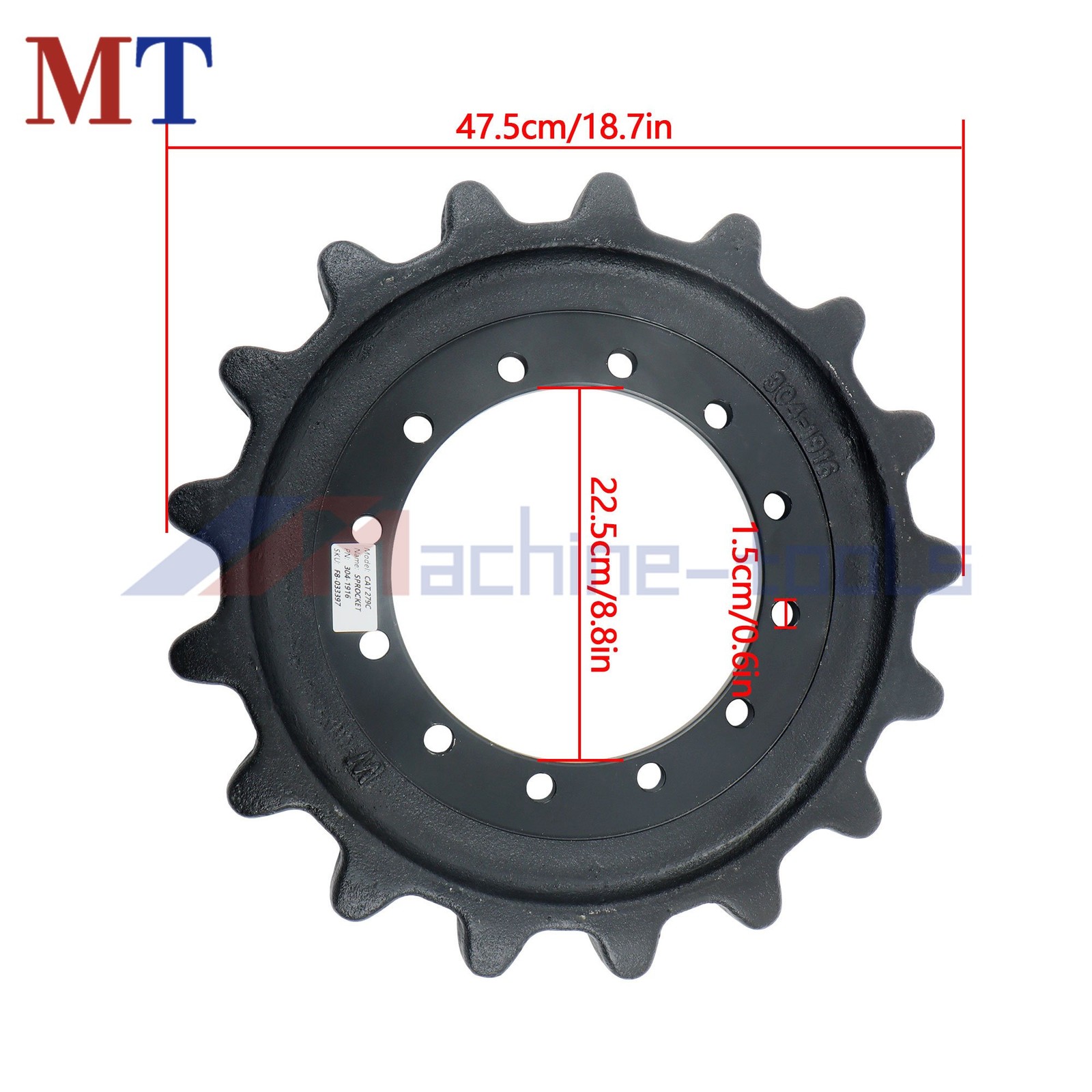 304-1916 Drive Sprocket For Caterpillar 299DR 299DRXE 279DLRC 289C 249D