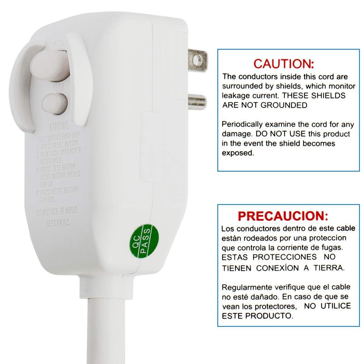 Gpl151 Window Air Conditioner Lcdi Power Cord 515p Plug 120 Vac 15 Amp 1800 Watt