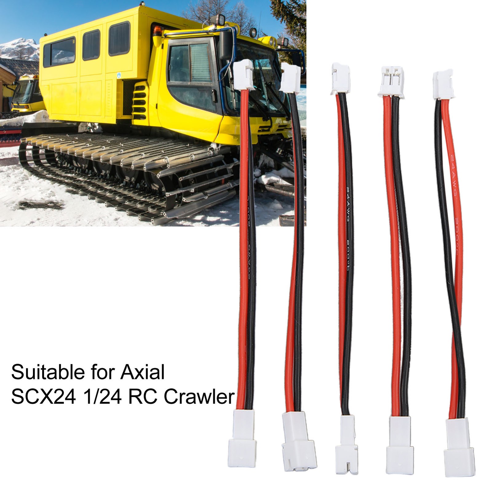 5Pcs PH2.0 2P Battery Adapter Cable For Axial SCX24 1/24 (3.6in)