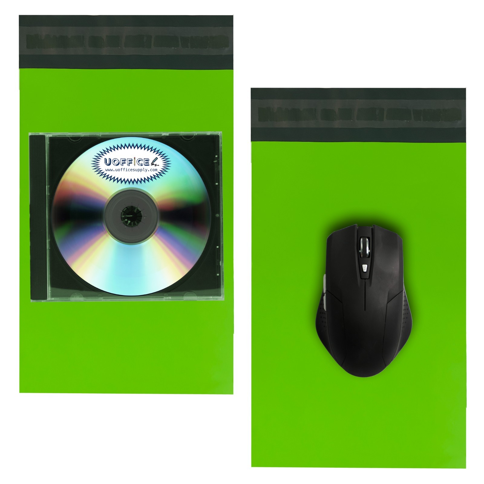UOFFICE 200 Green 6×9″ Poly Mailers Self-Seal Lightweight Shipping Bags