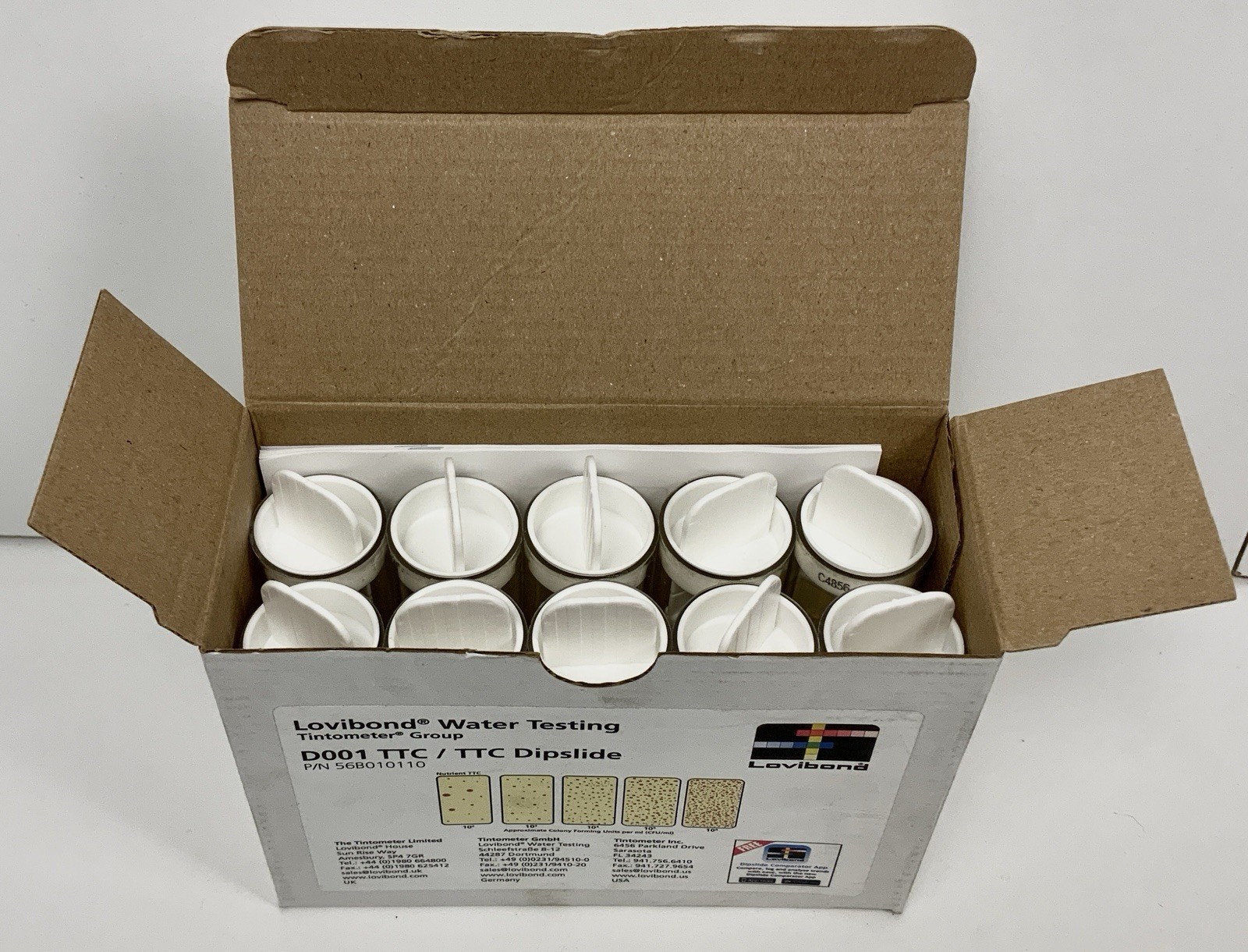 10pk Lovibond D001 TTC / TTC Dipslides 56B010110 Water Testing EXPIRED 07/2025