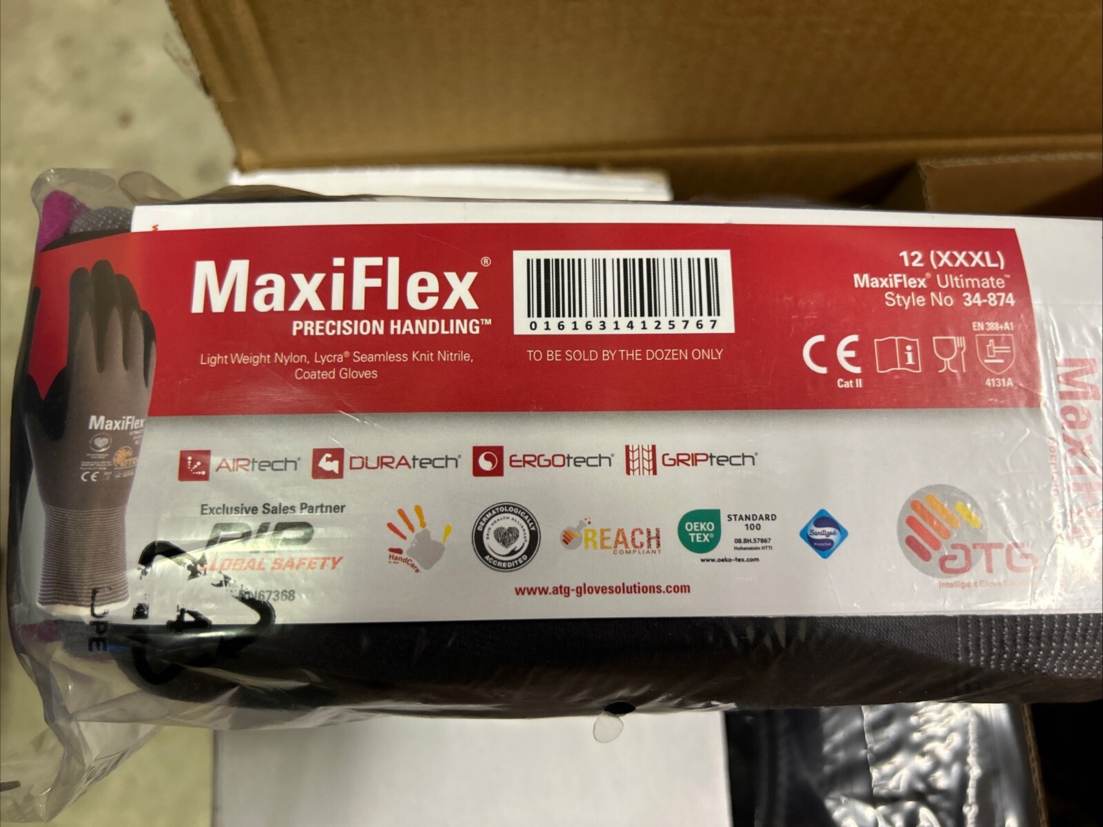 PIP MaxiFlex Ultimate Nitrile Micro-Foam Gloves XXXL Style 34-874 12 Pairs !