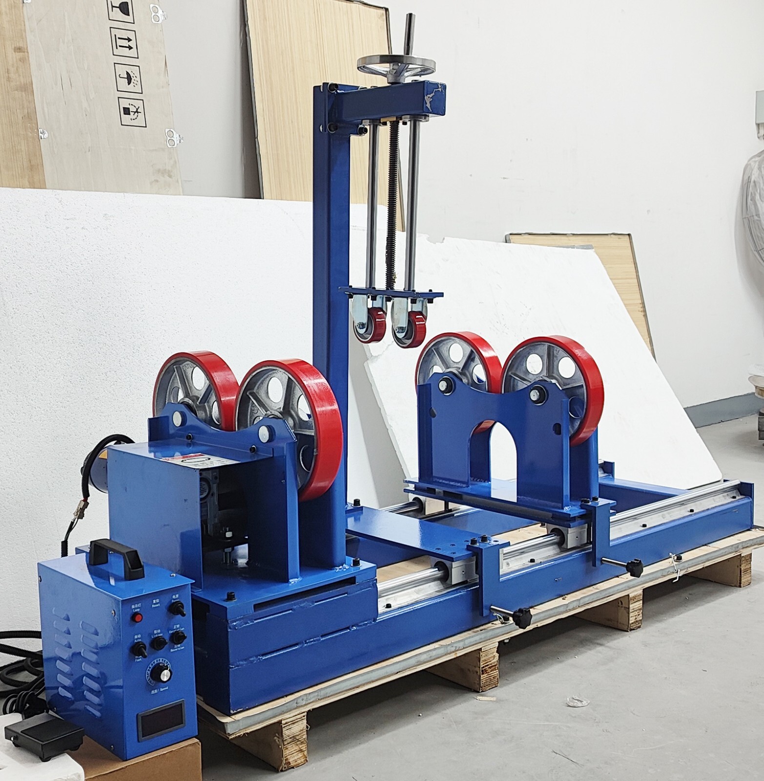 2200LB Welding Turning Roller 110V Tank Turning Positioner Rolls w/ Sliding Rail