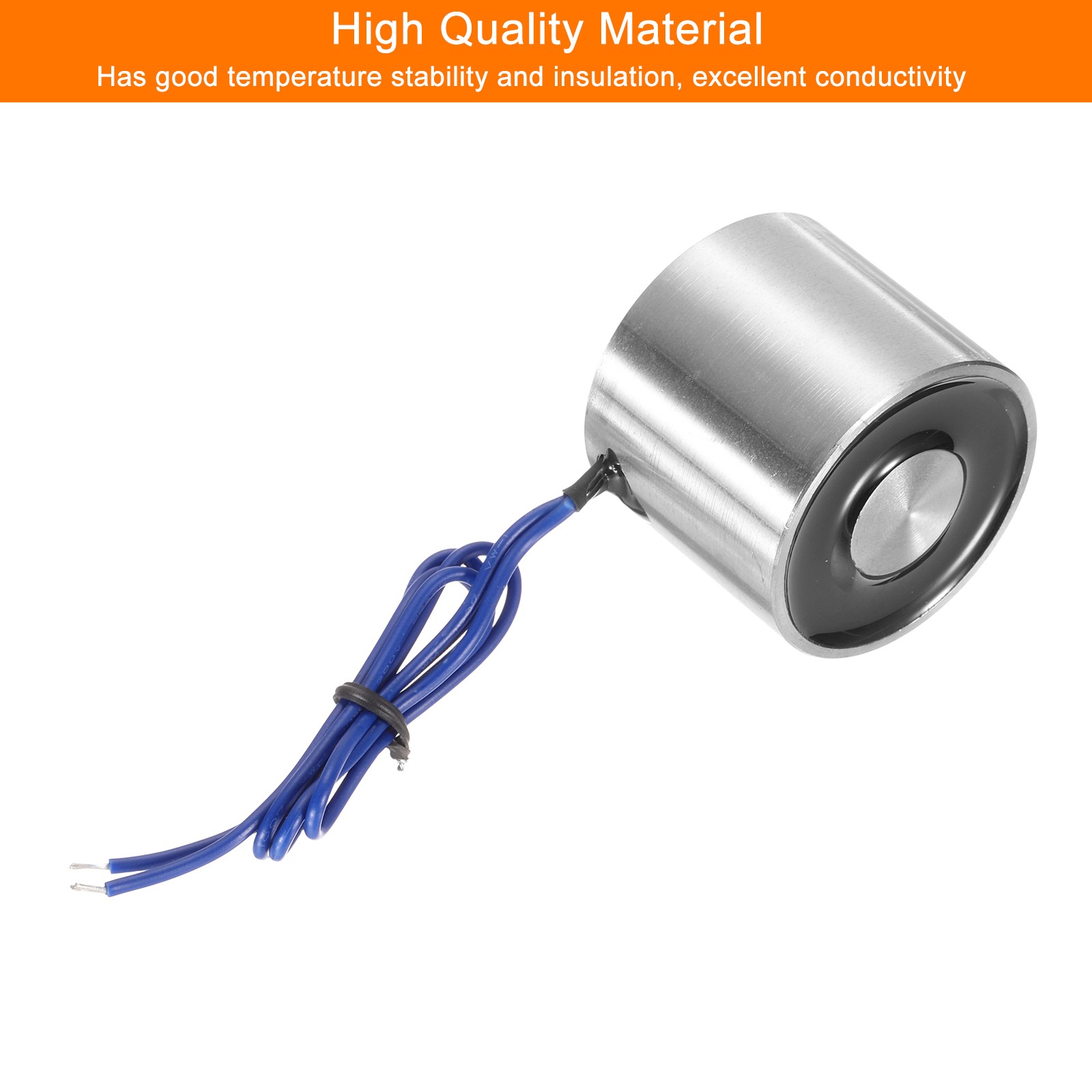 Round Solenoid Electromagnet DC 12V 300N 66LB/30Kg Electric Magnet