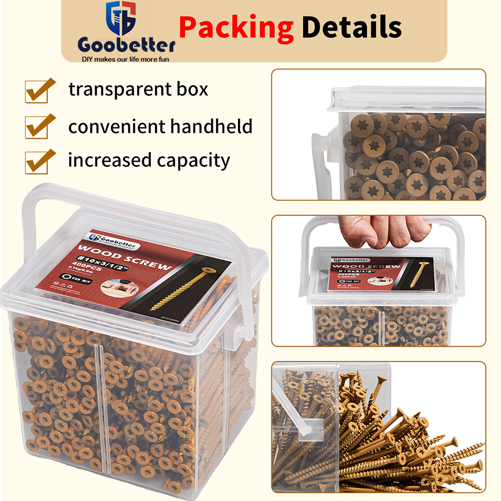 Torx T25 Star Flat Head #8 #9 #10 Wood Screws Deck Screws Self Tapping Screw Set