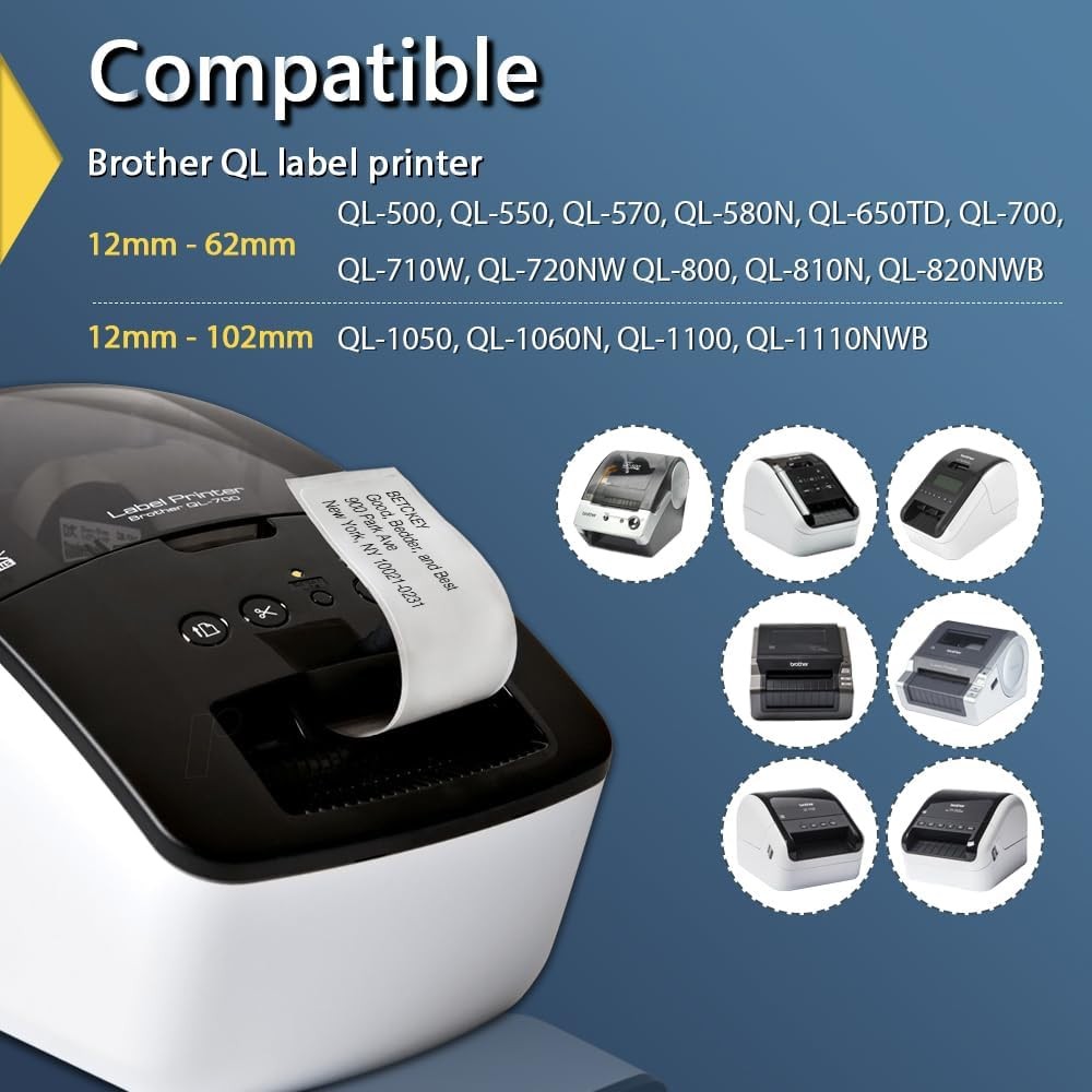 BETCKEY – Compatible Square 0.9 in x in, 10-rolls Full Set(10000 Labels)