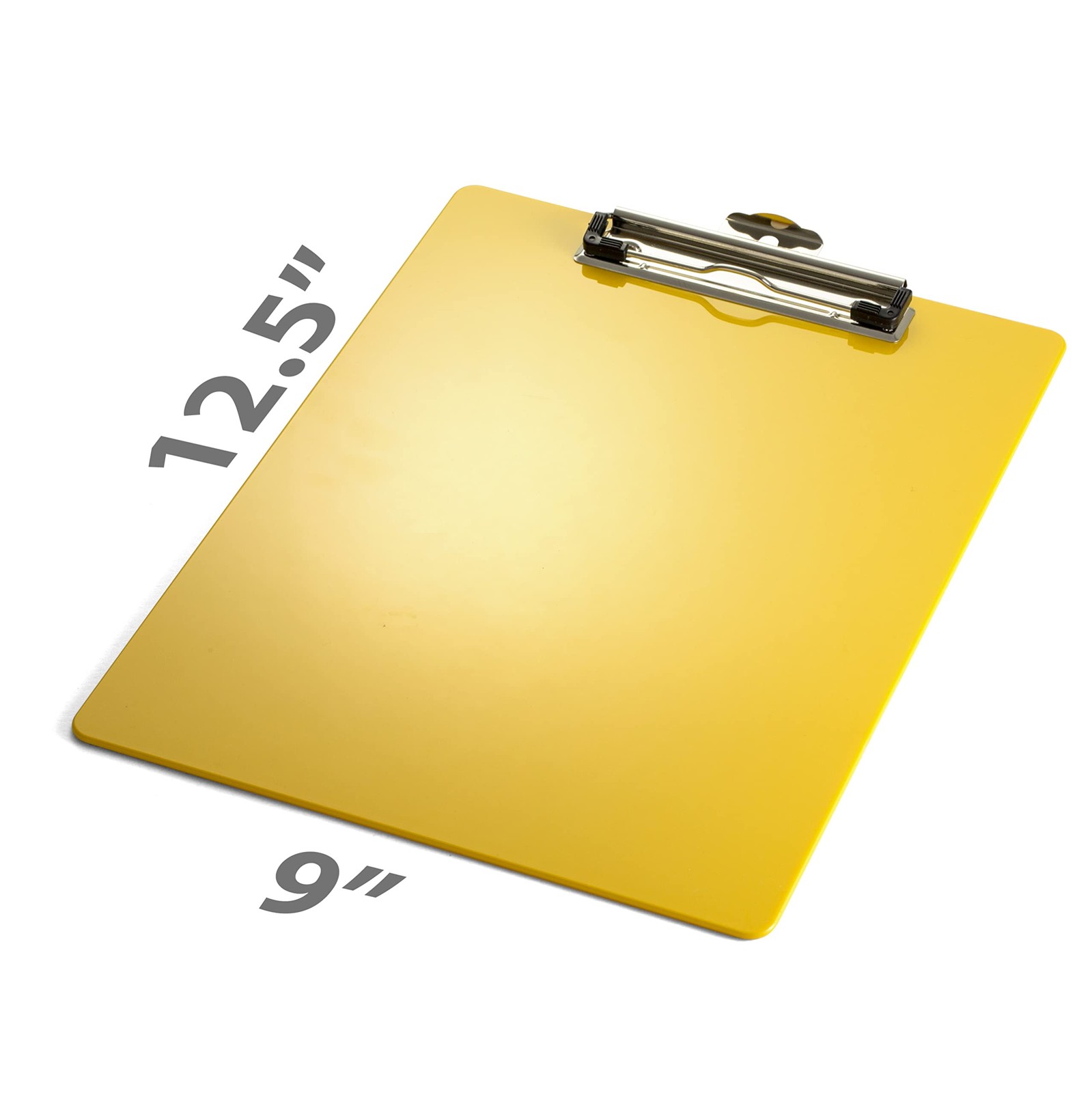 Recycled Plastic Clipboard, Letter Size, Yellow 83062