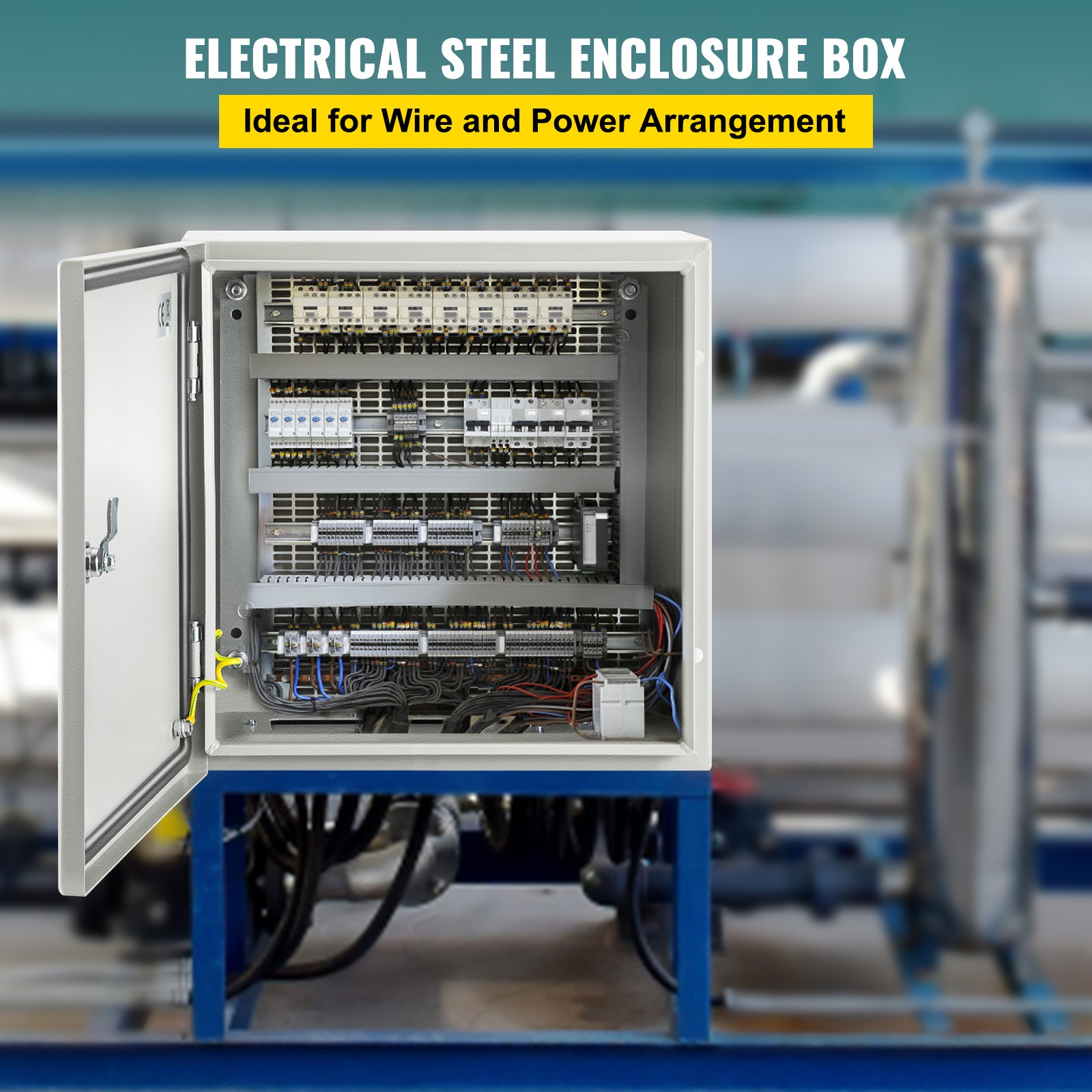 VEVOR Steel Electrical Box Electrical Enclosure Box 16x16x8” Carbon Steel IP65