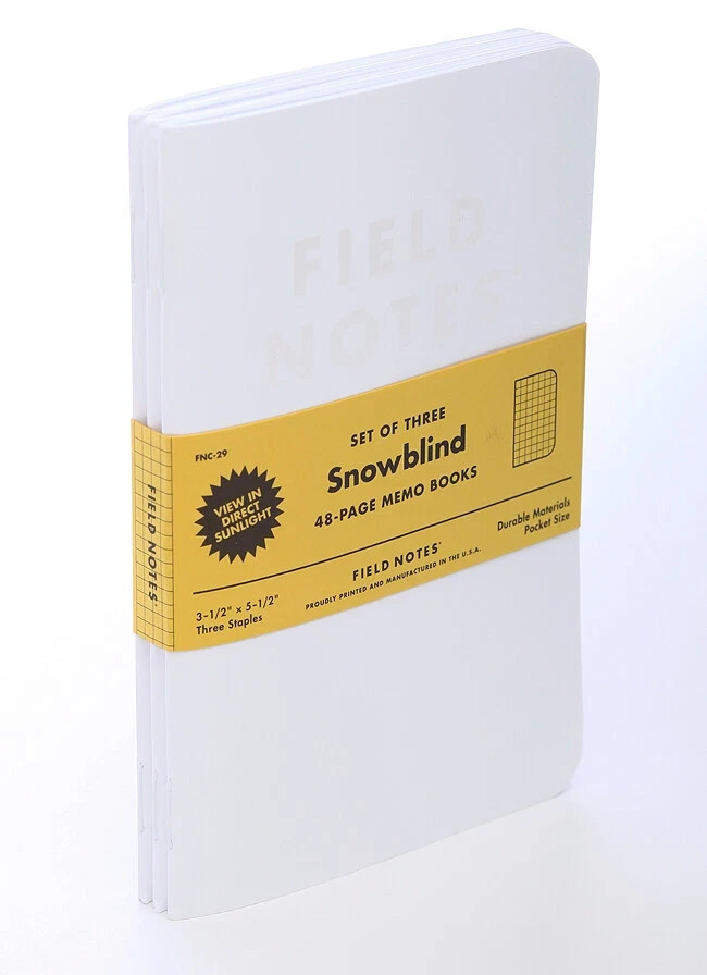 NEW/SEALED – Field Notes Notebook Snow Blind Limited Edition Winter 2015