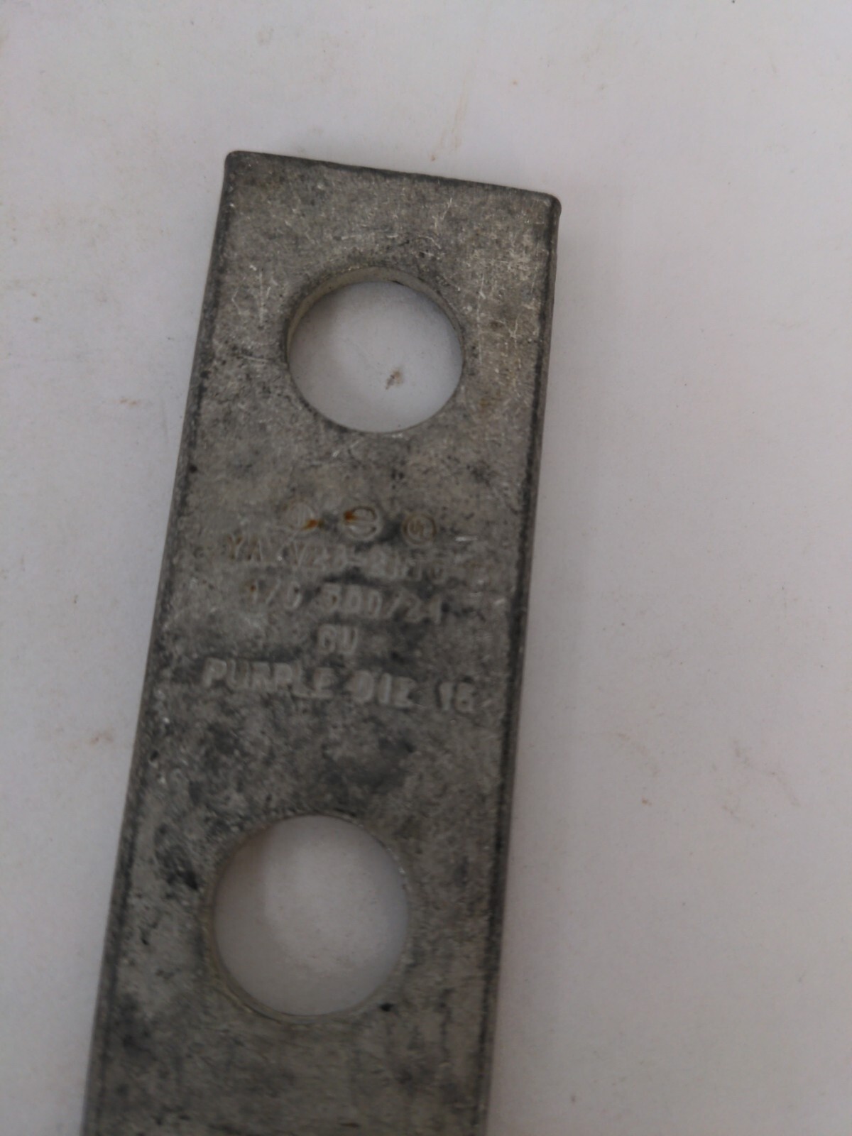 BURNDY 2-HOLE LUG PURPLE DIE 15 YAZV28-2NTC-5X, LOT OF 3