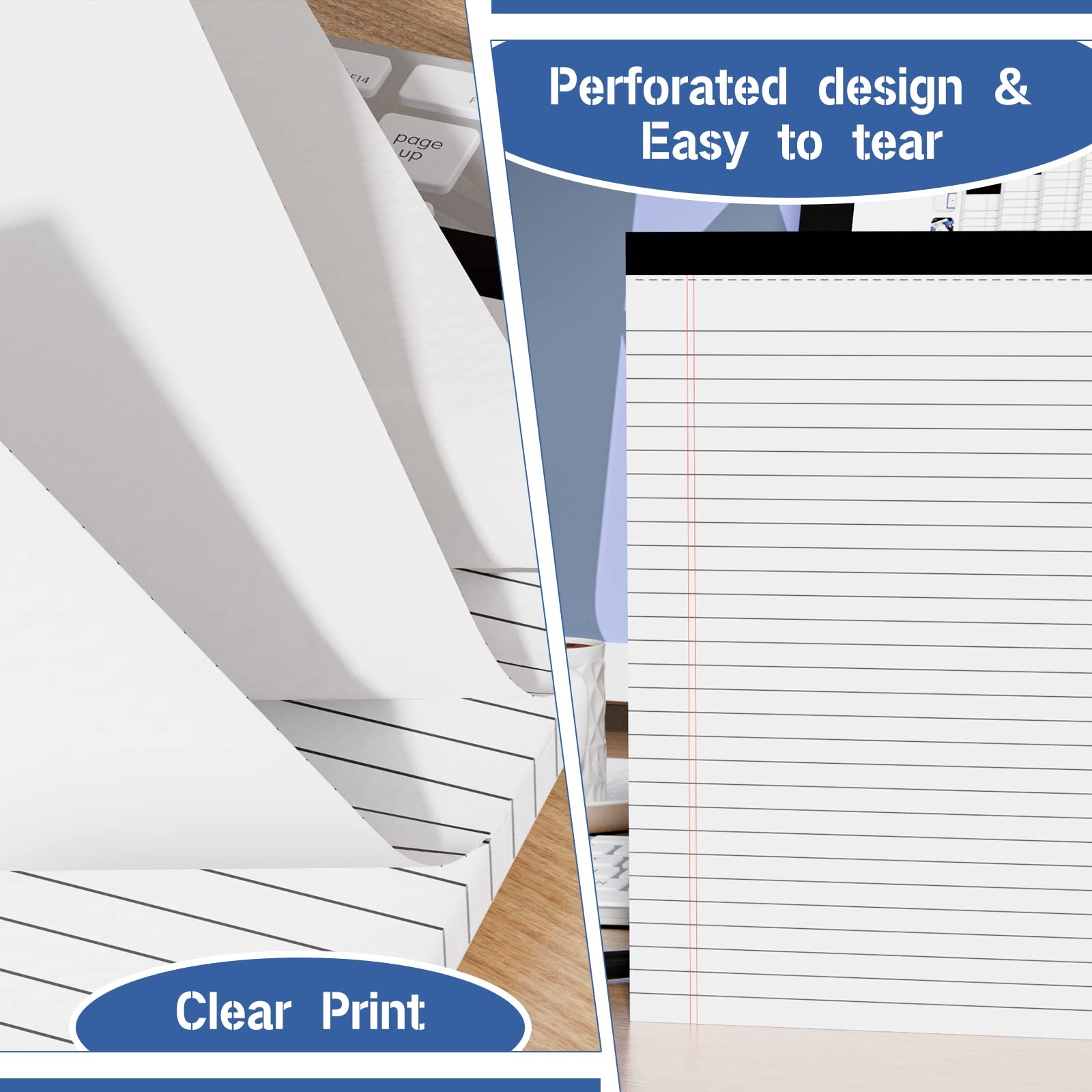 Nichela Legal Pads 6 Pack of Note 6 x 9 Inch Notepad 21lb Thick 6×9
