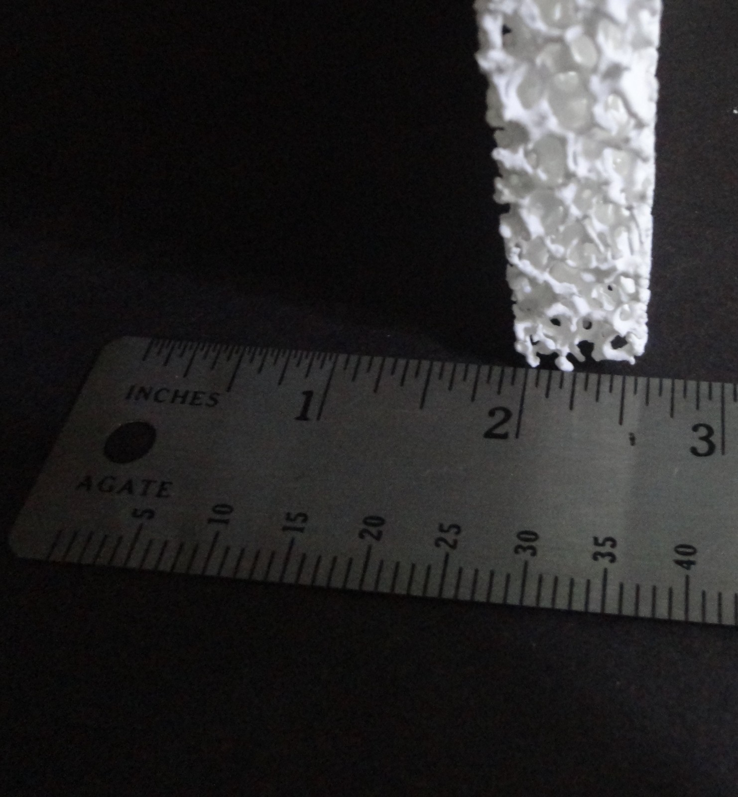 ONE 6″ x 6″ HIGH PURITY RECTANGULAR RETICULATED SPONGE ALUMINA 10 ppi No. 823