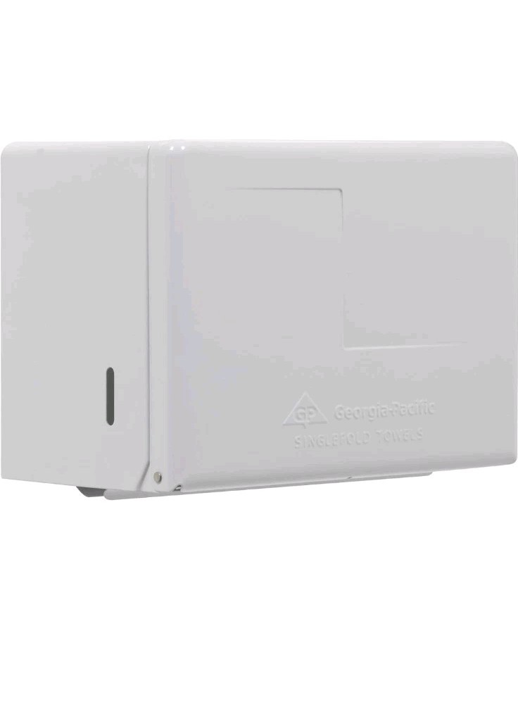 New Georgia Pacific Singlefold Towel Dispenser, Steel, White (GPC56701)