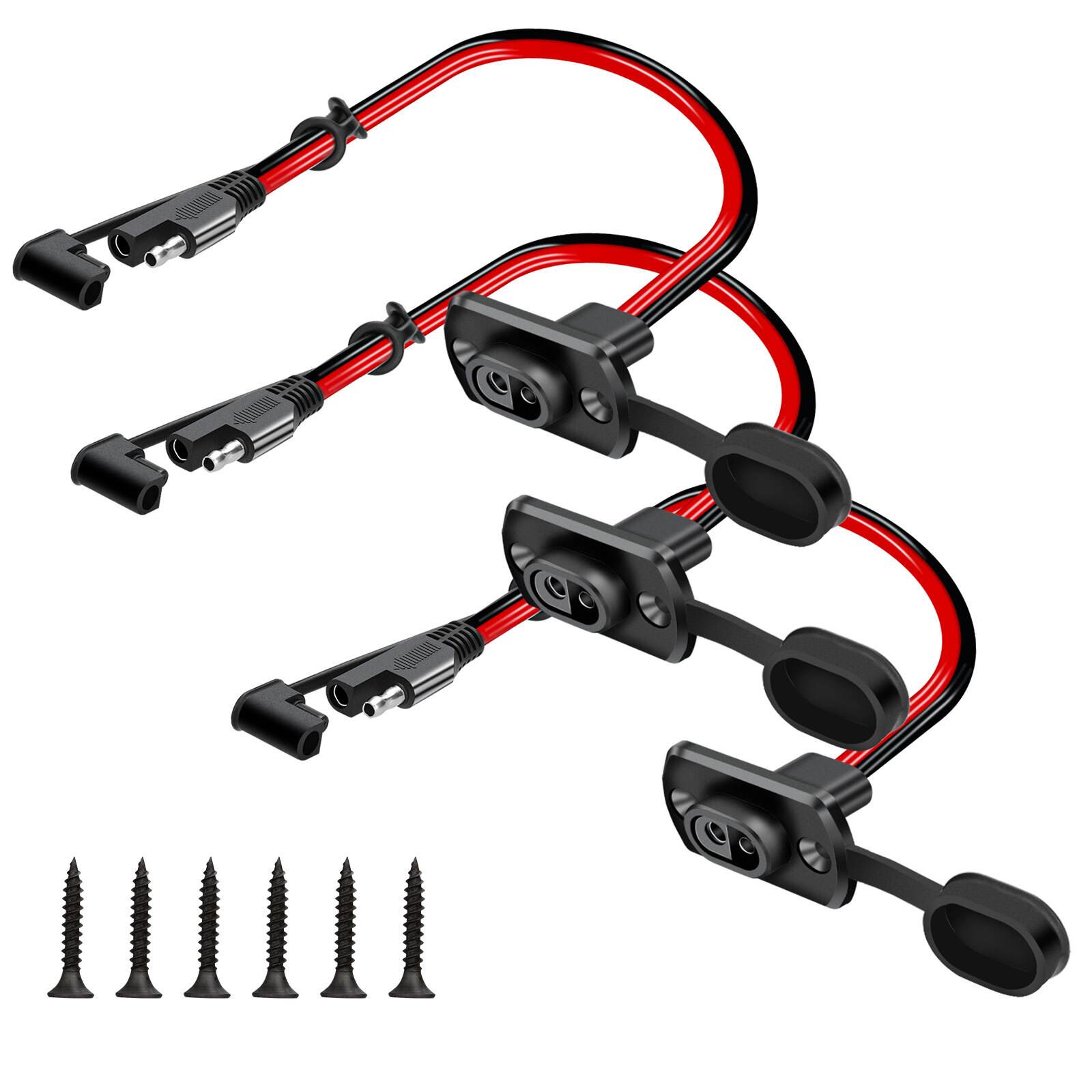 3 pcs 12AWG SAE Adapter Male Plug to Female Socket Cable Quick Connector Harness