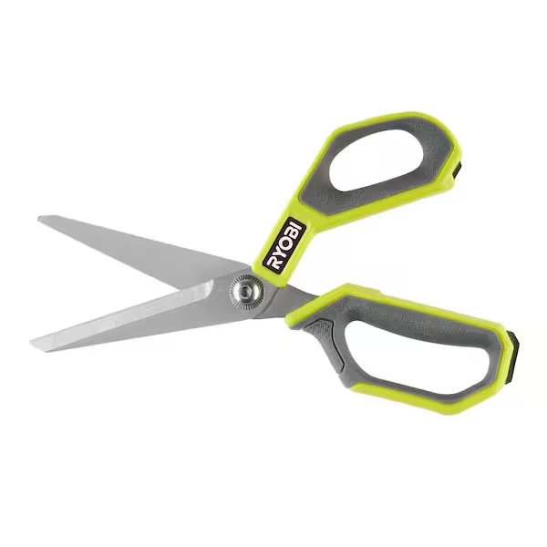 NEW Heavy-Duty Straight Scissors with Metal Core and Built-In Tape Breaker Tool