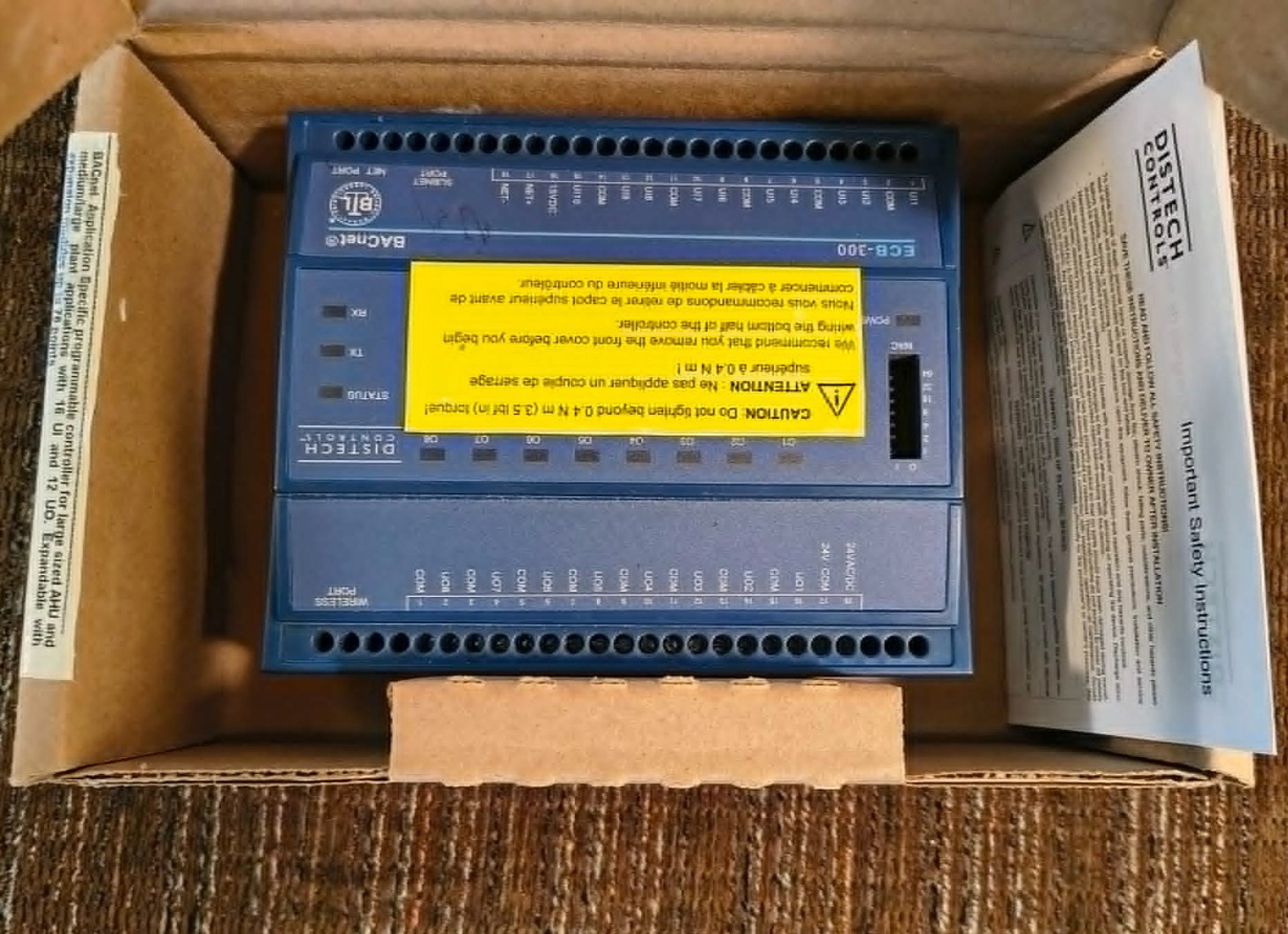 Distech ECB-300 Controller | Value Controls Brand new, Untested.