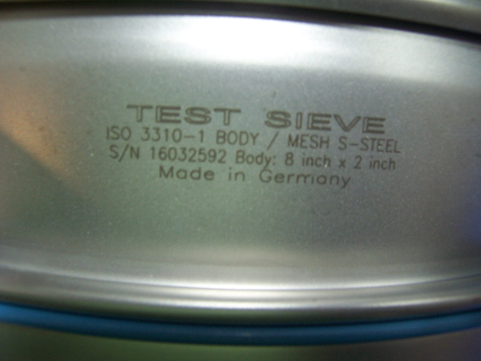 14576 Retsch sieve 75um stainless steel 8″x2″ body 3310-1