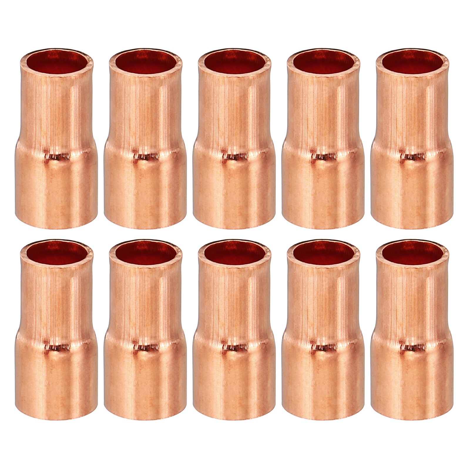10Pcs 5/16″ to 1/4″ ID Reducer 99.9% Pure Copper Coupling Pressure Fitting