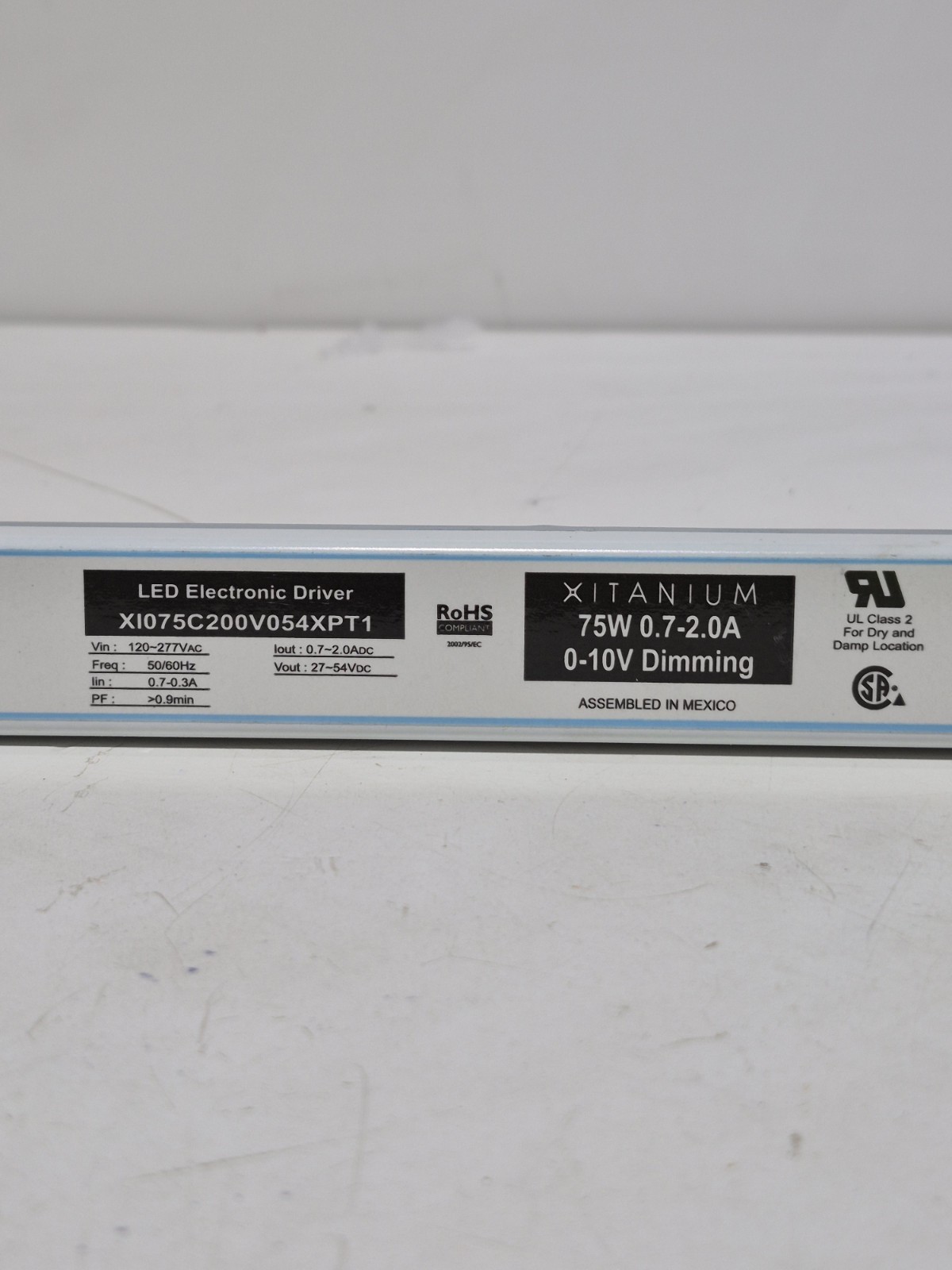 Phillips Advance LED Electronic Driver X1075C200V054XPT1 75W 0.7-20.A 0-10V Dim.