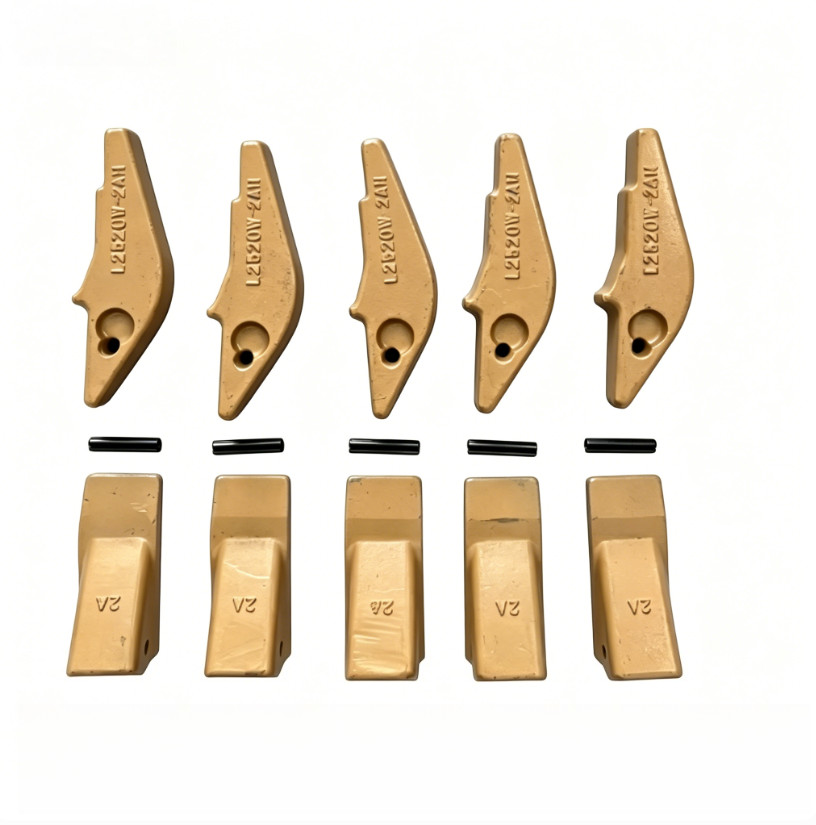 Weld-on Flush Mount L2520N-2AH Bucket Shanks 2A Bucket Teeth with Pins 5 Set