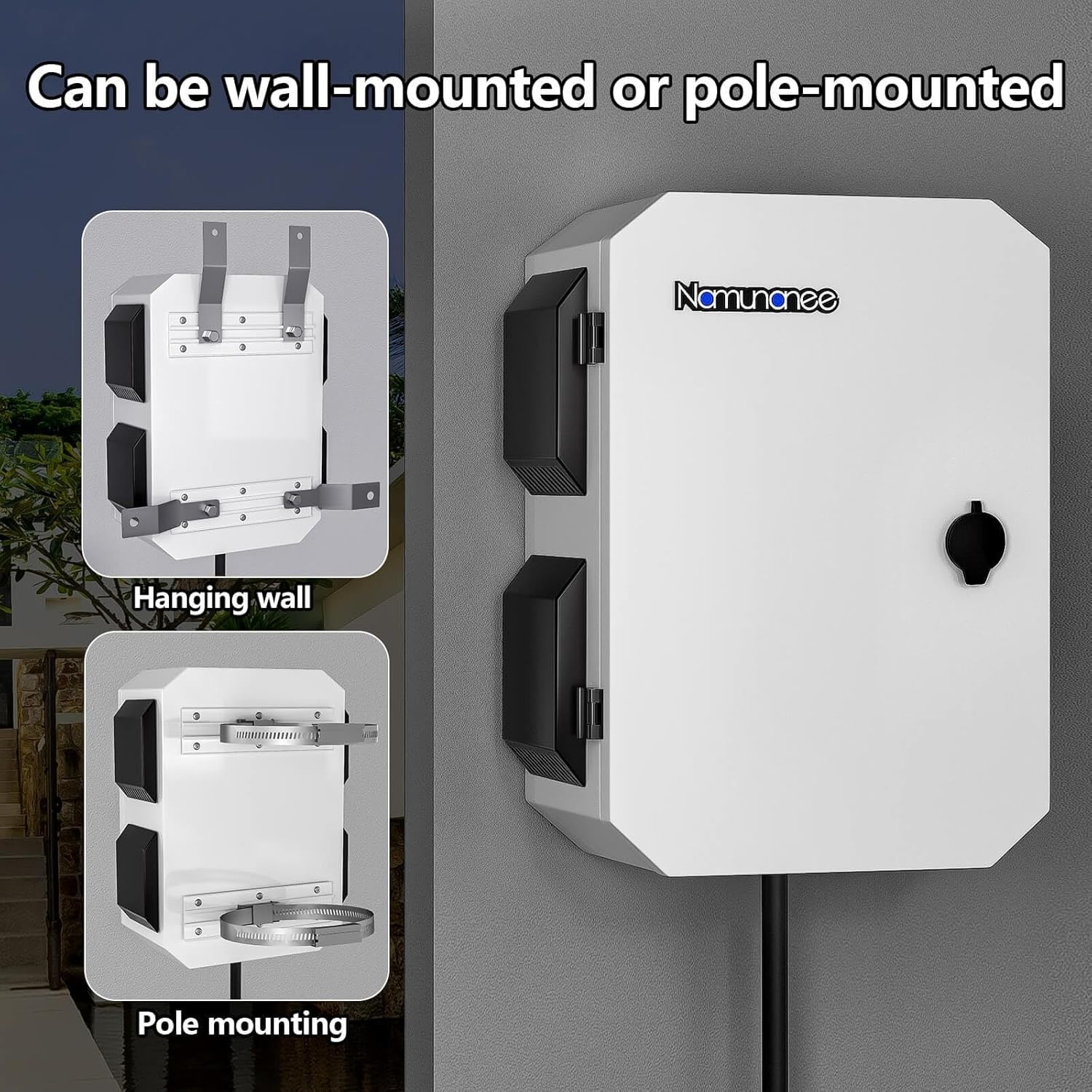 IP65 Waterproof Outdoor Electrical Box with Thermostat and Fan, Wall/Pole Mount