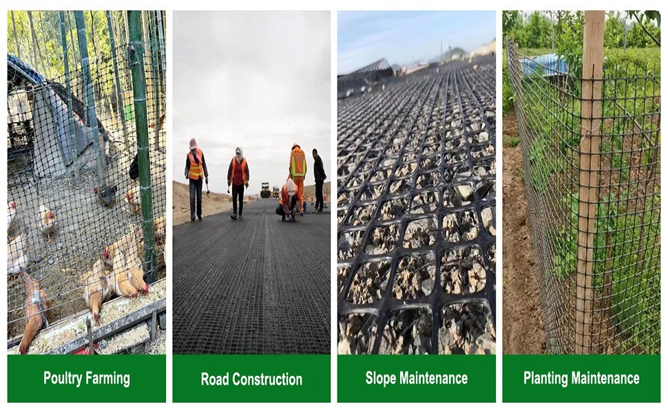 Geogrid for Retaining Wall, Bi-Directional Universal Stabilization Grid Fence US