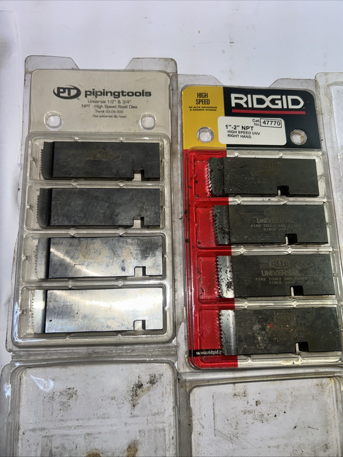 10 Sets of Threading Machine Dies, Right-Handed High-Speed NPT Ridgid