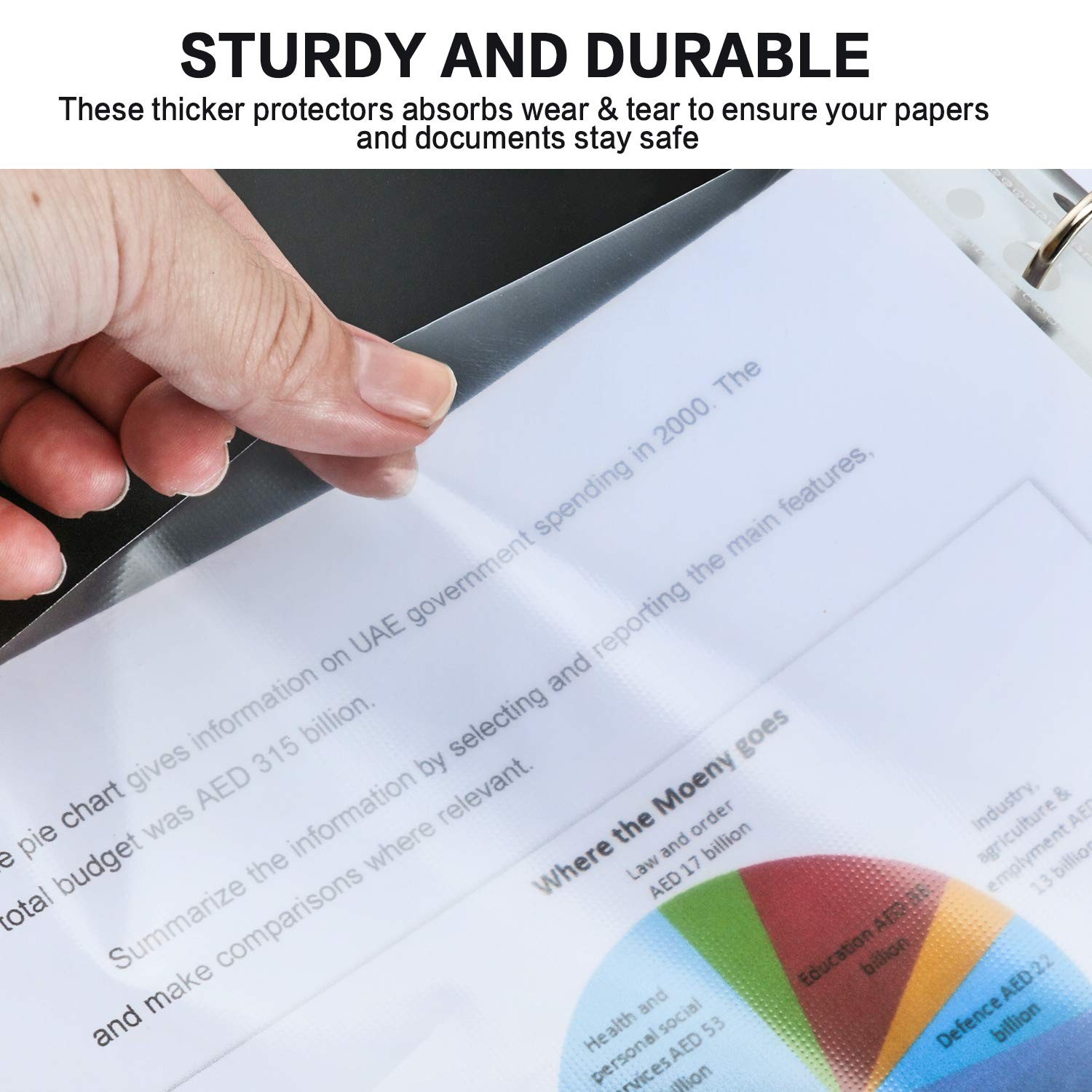Clear Heavy Duty Sheet Protectors – 500 Pack for 8.5×11 Paper, 11-Hole