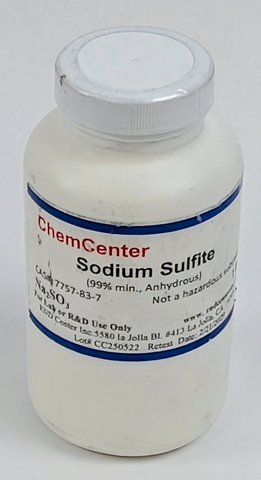 ChemCenter Sodium Sulfite Anhydrous 99% Min Powder 1 lb Set of 2