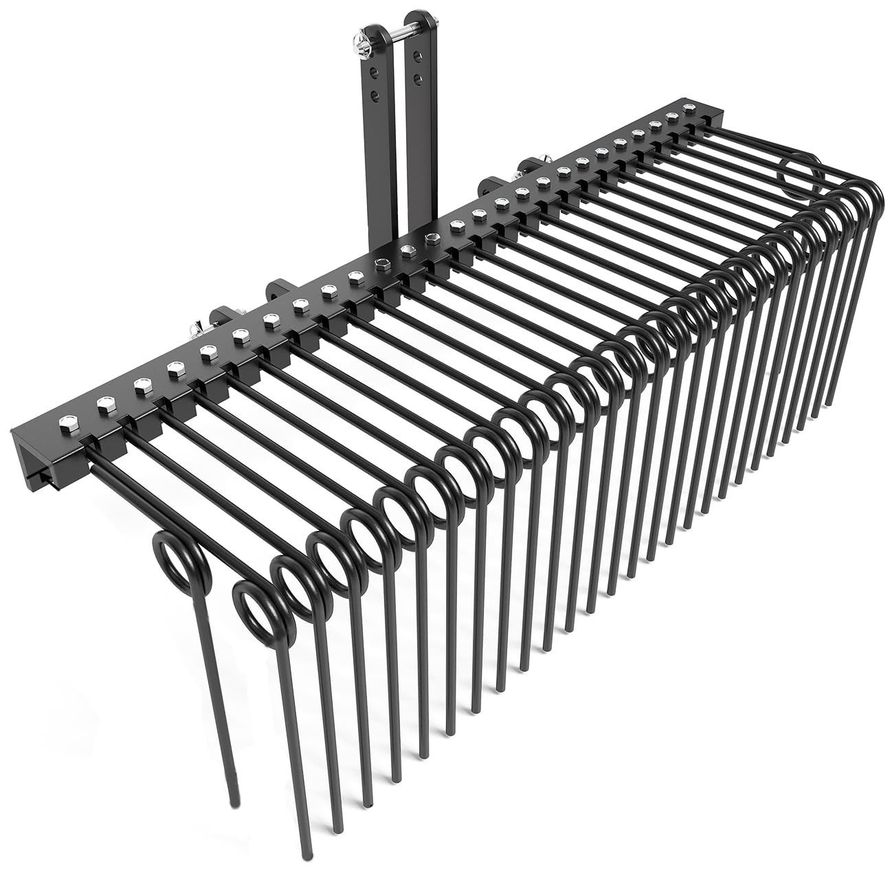 60″ Tow Behind Landscape Rake Heavy Duty Powder Coated Finish Tools for Leaves