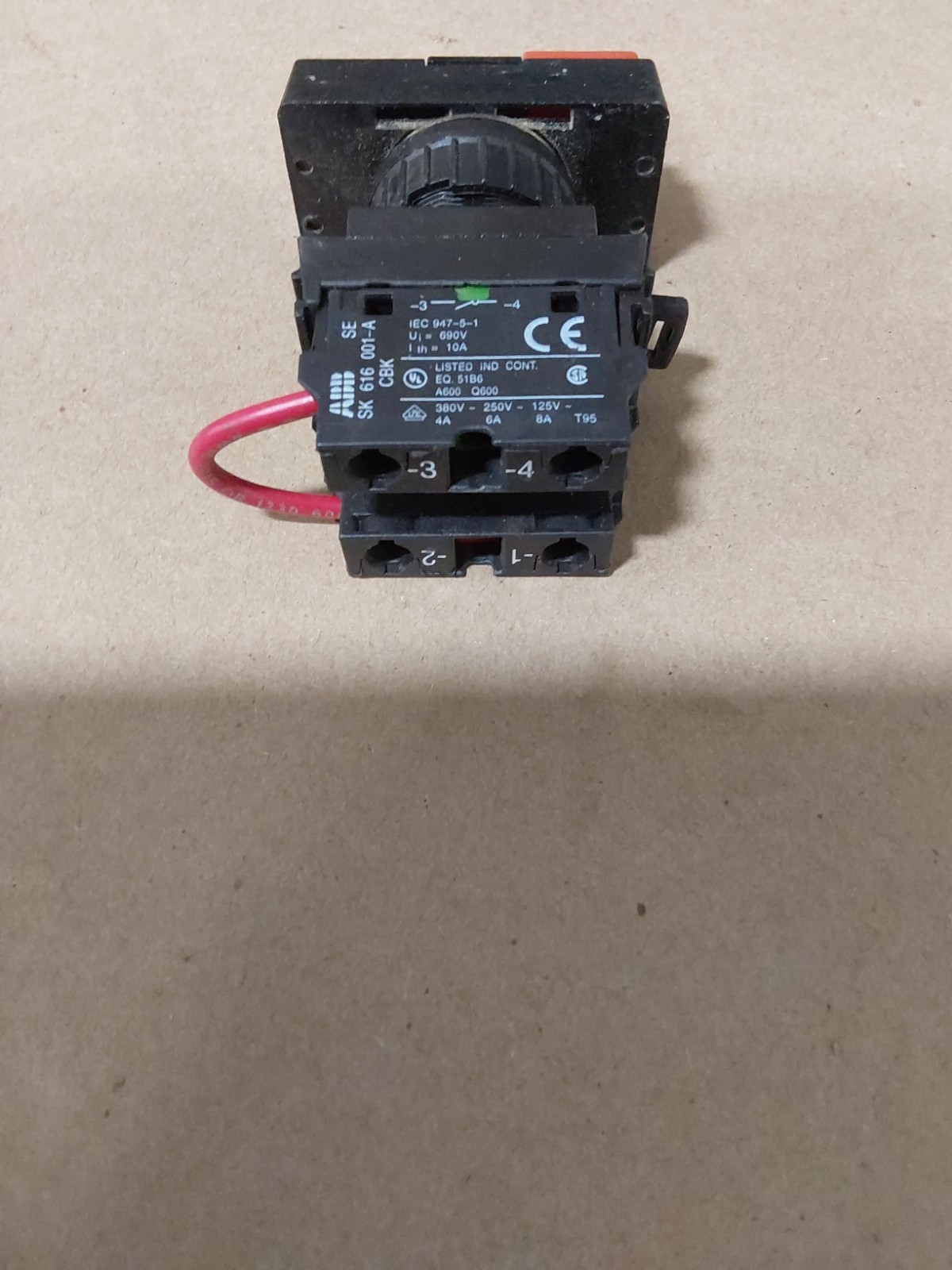 ABB SK 616 001-A Contact Block Start Stop W SK 616 001-B