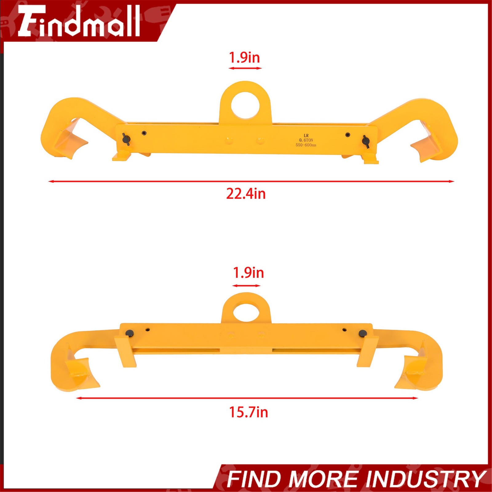 Findmall 15.7-22.4 Inch 1100LBS Vertical Drum Clamp Lifter for 55 Gallon