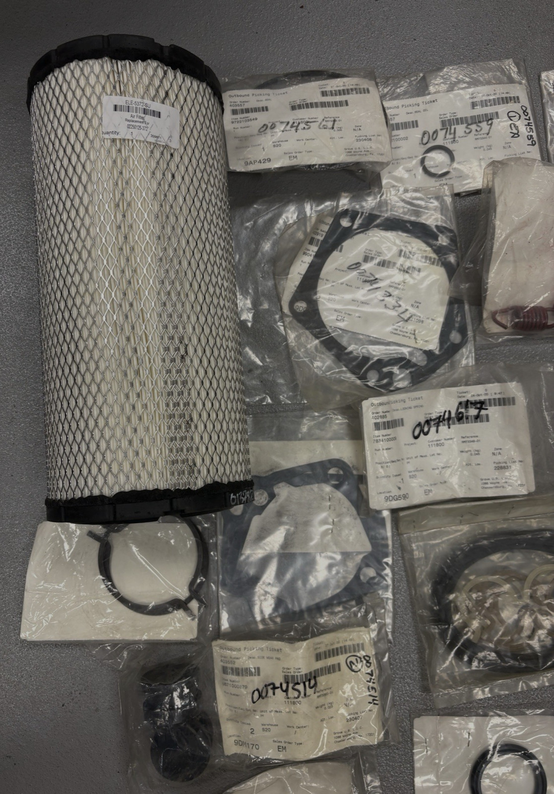 HUGE LOT OEM Manitowoc Grove CRANE WHOLESALE PARTS , FILTER, BRUSH ARM & MORE !