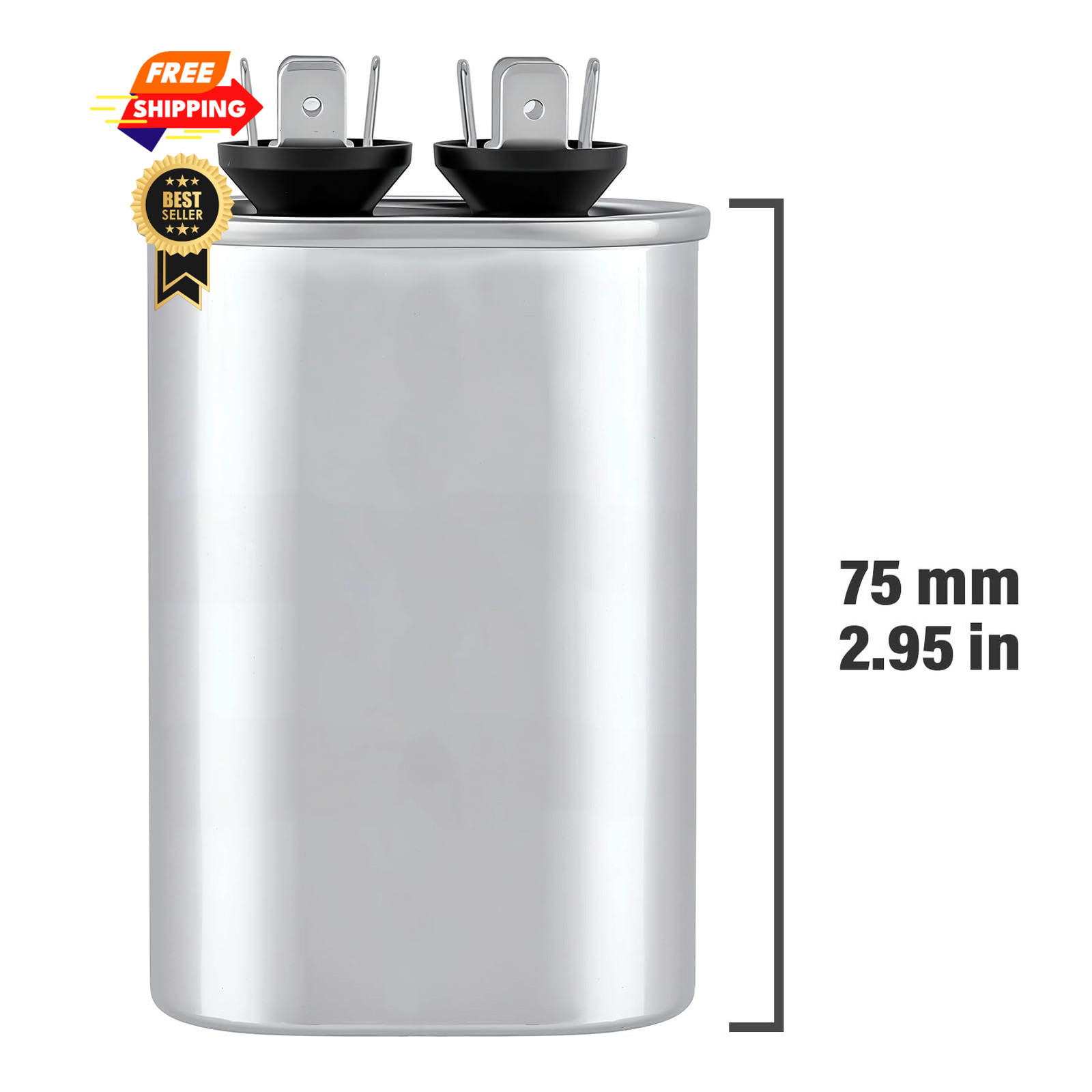 RABECH 10uF 10MFD CBB65A Oval Run Start AC Capacitor 10 uF MFD CBB65