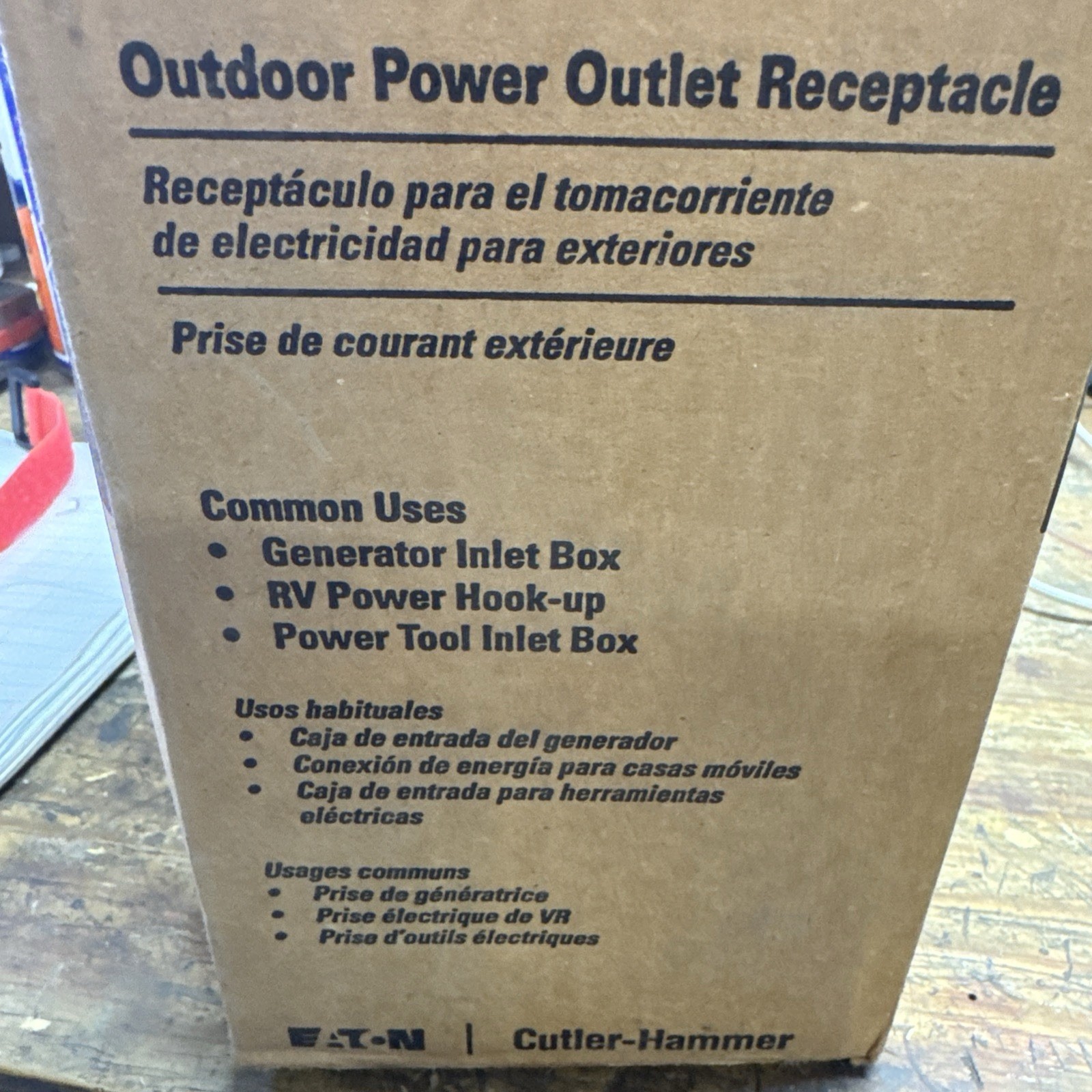 Eaton 30 Amp RV Power Outlet Box TT-30R Receptacle 3 Prong