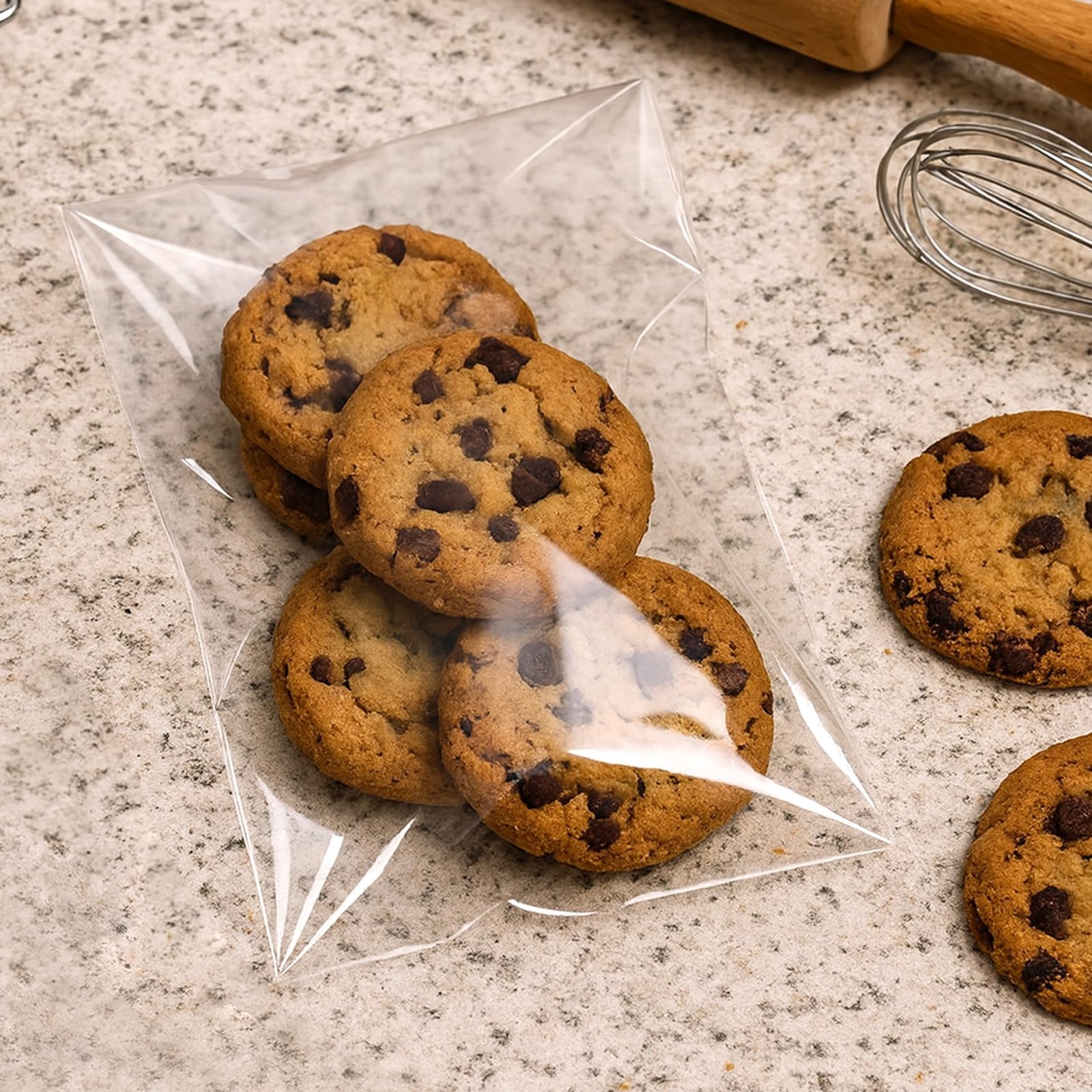 Self Sealing Cellophane Bags,6×9 Inches 200 Pcs Clear Cookie Bags Resealable …