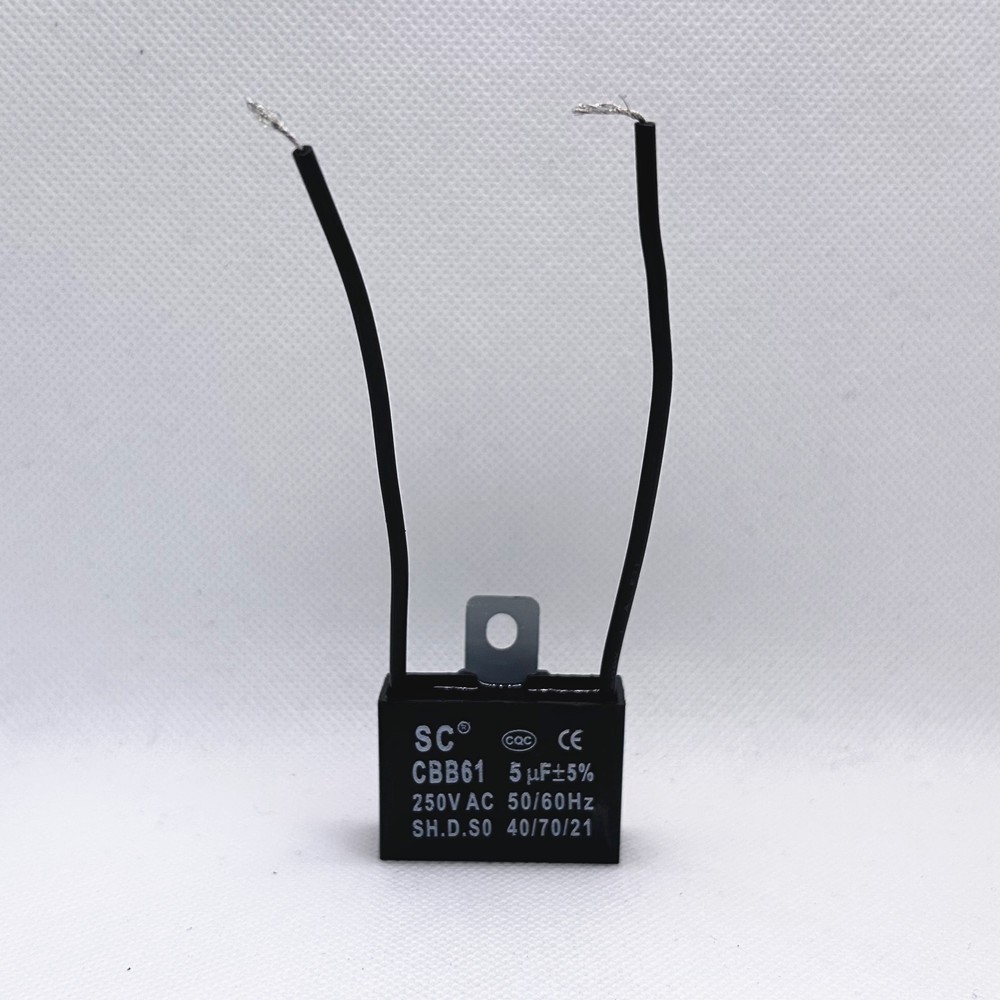 CBB61 250V Capacitor 2 wires 2/3/3.5/4/5/5.5/6/6.5/7/8/9/10/12/15/18/20/25/30 UF