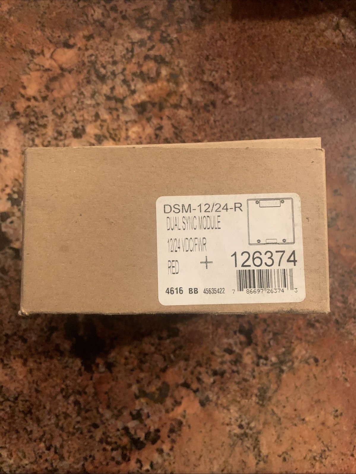 EATTON Wheelock 126374 DSM-12/24-R Dual Sync Fire Alarm Module Red