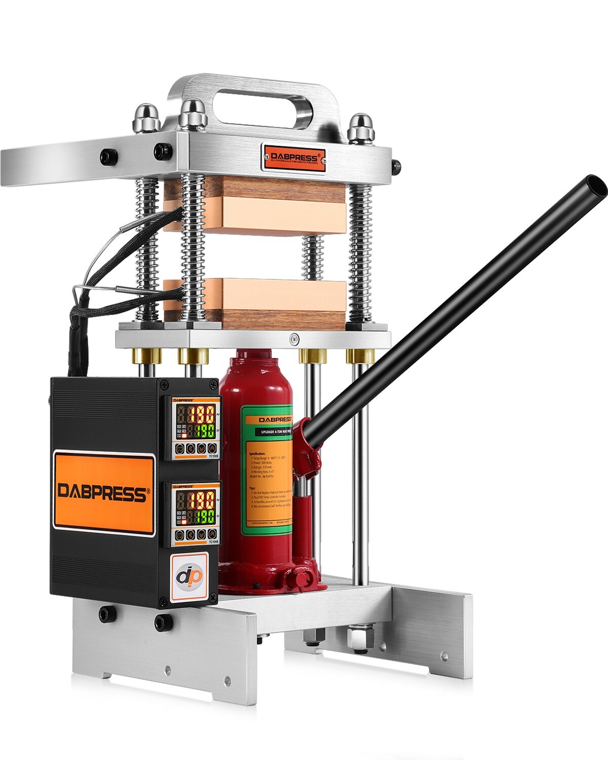 Dabpress 4 Ton Hydraulic Heated Press Machine with Starter Kit
