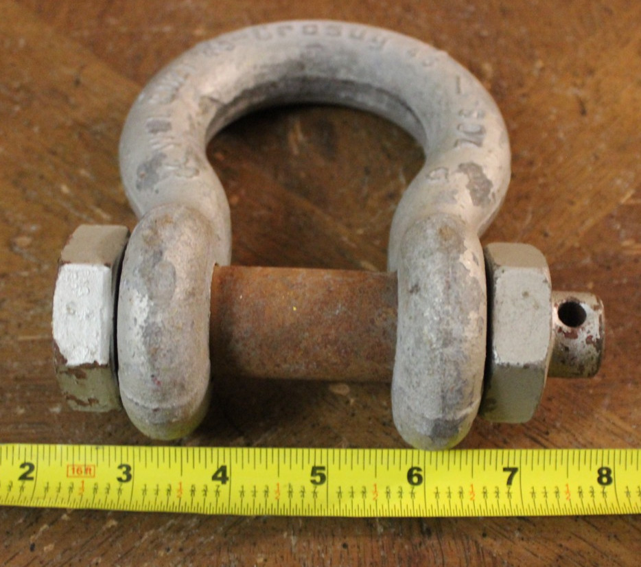 Crosby 1″ Bolt on Type Anchor Shackle 8-1/2 Ton Hot Dipped Galvanized G-2130